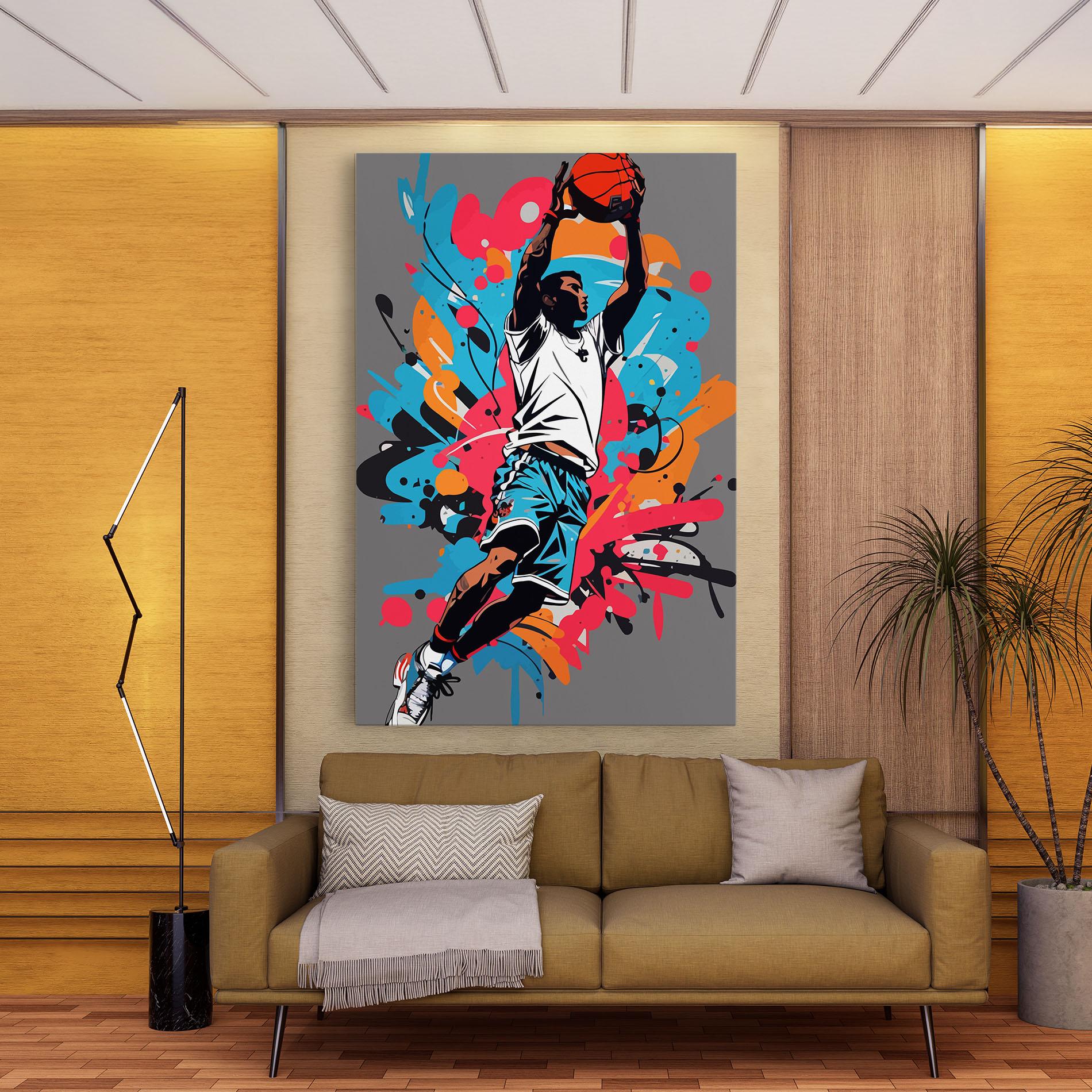 Leinwandbild Blue Red Basket mockup 9