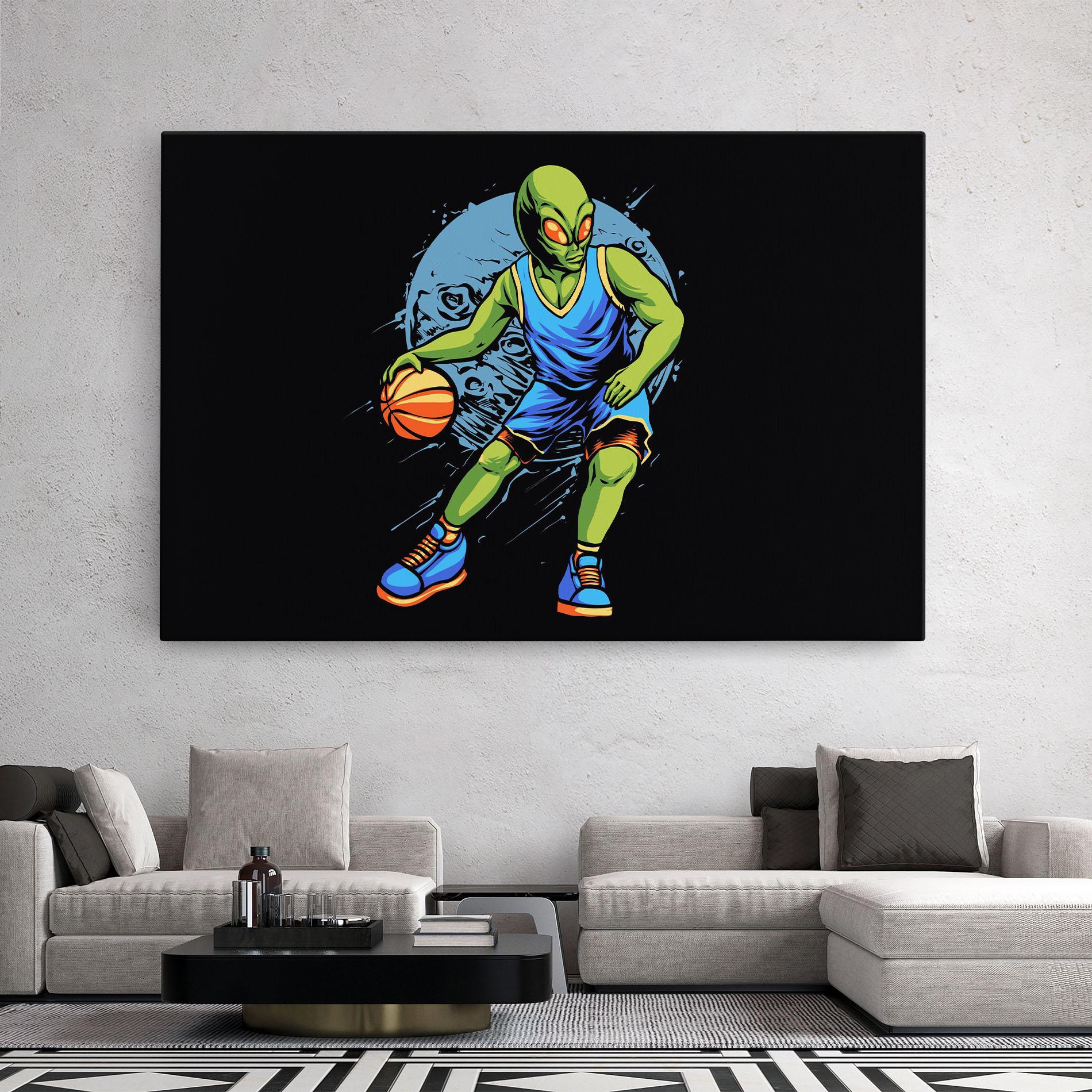 Leinwandbild Alien Basketball mockup 2