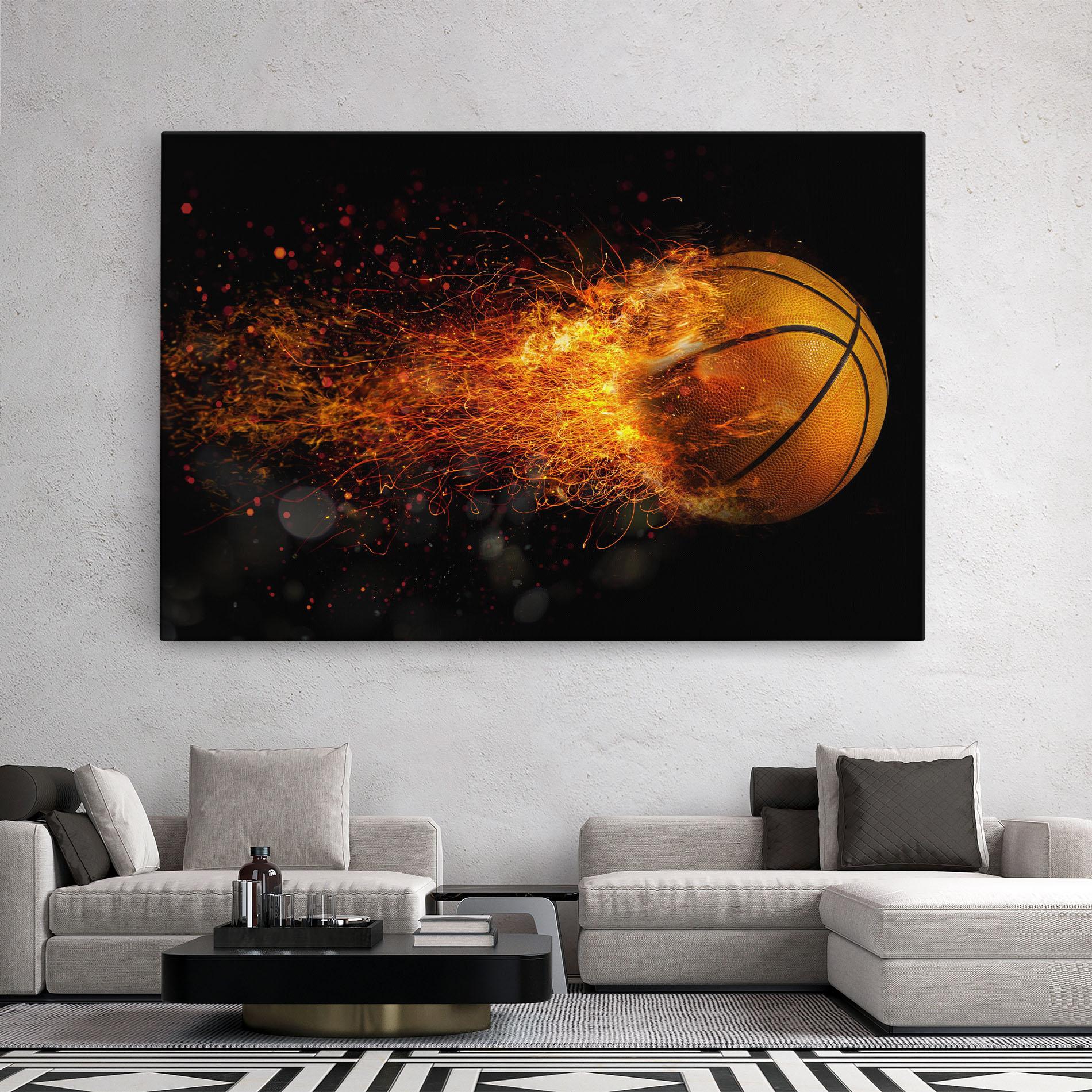 Leinwandbild Basket Ball Flame mockup 2