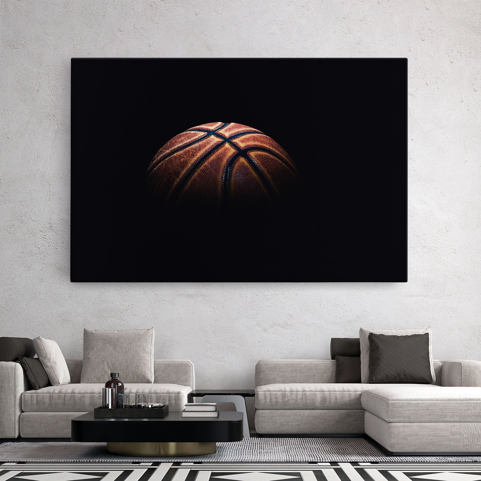 Basketball Ball In Dark mockup 2