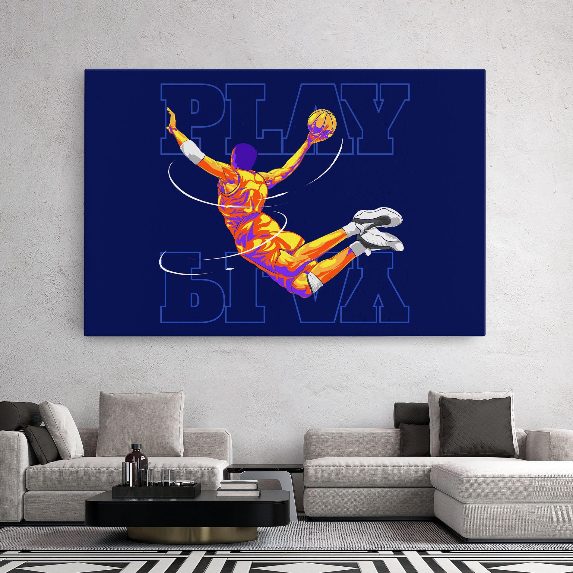 Leinwandbild Basketball Blue mockup 2