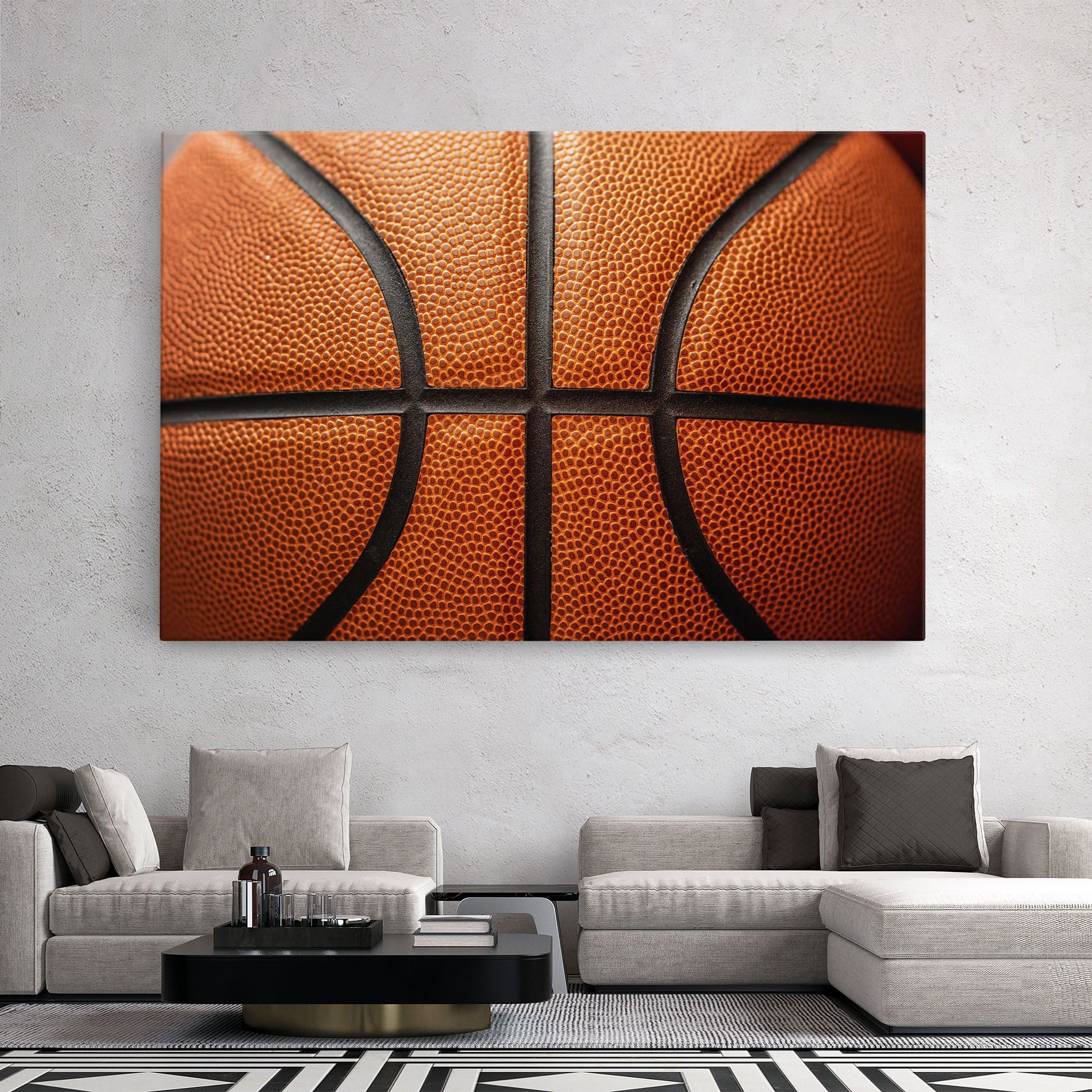 Close Up Leather Basketball mockup 2