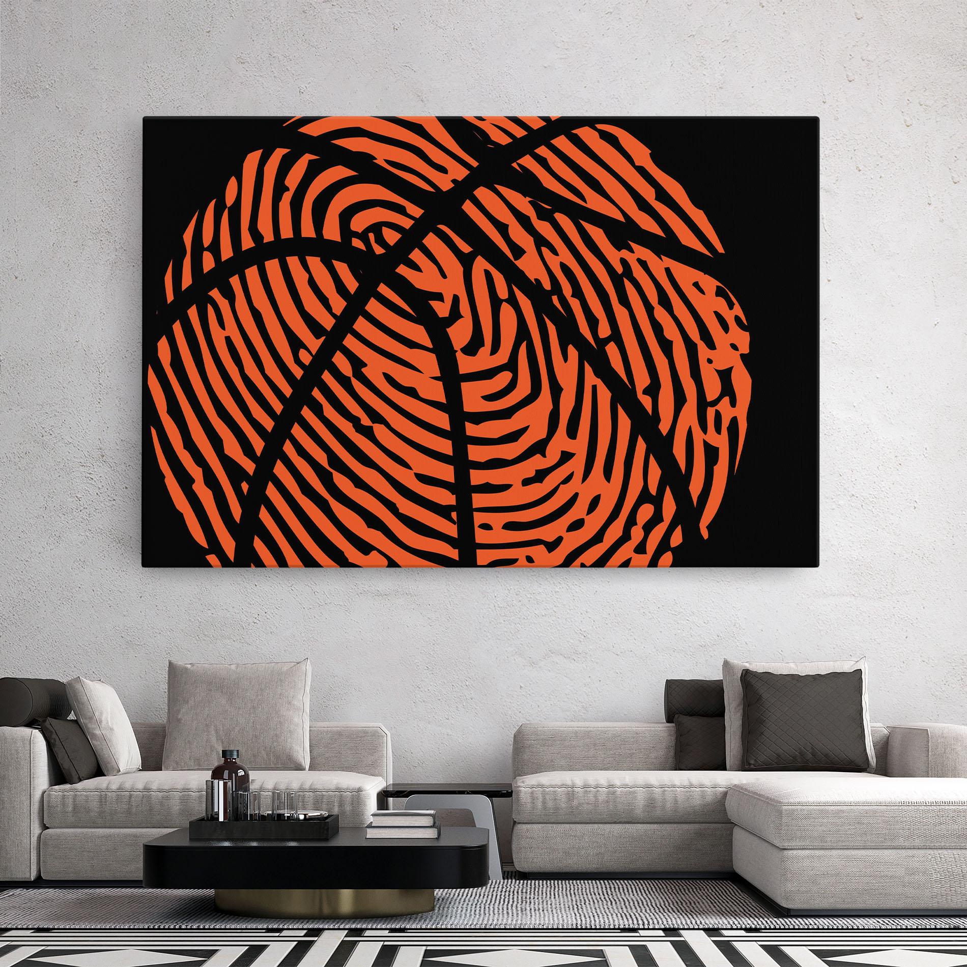 Leinwandbild Fingerprint Basketball mockup 2