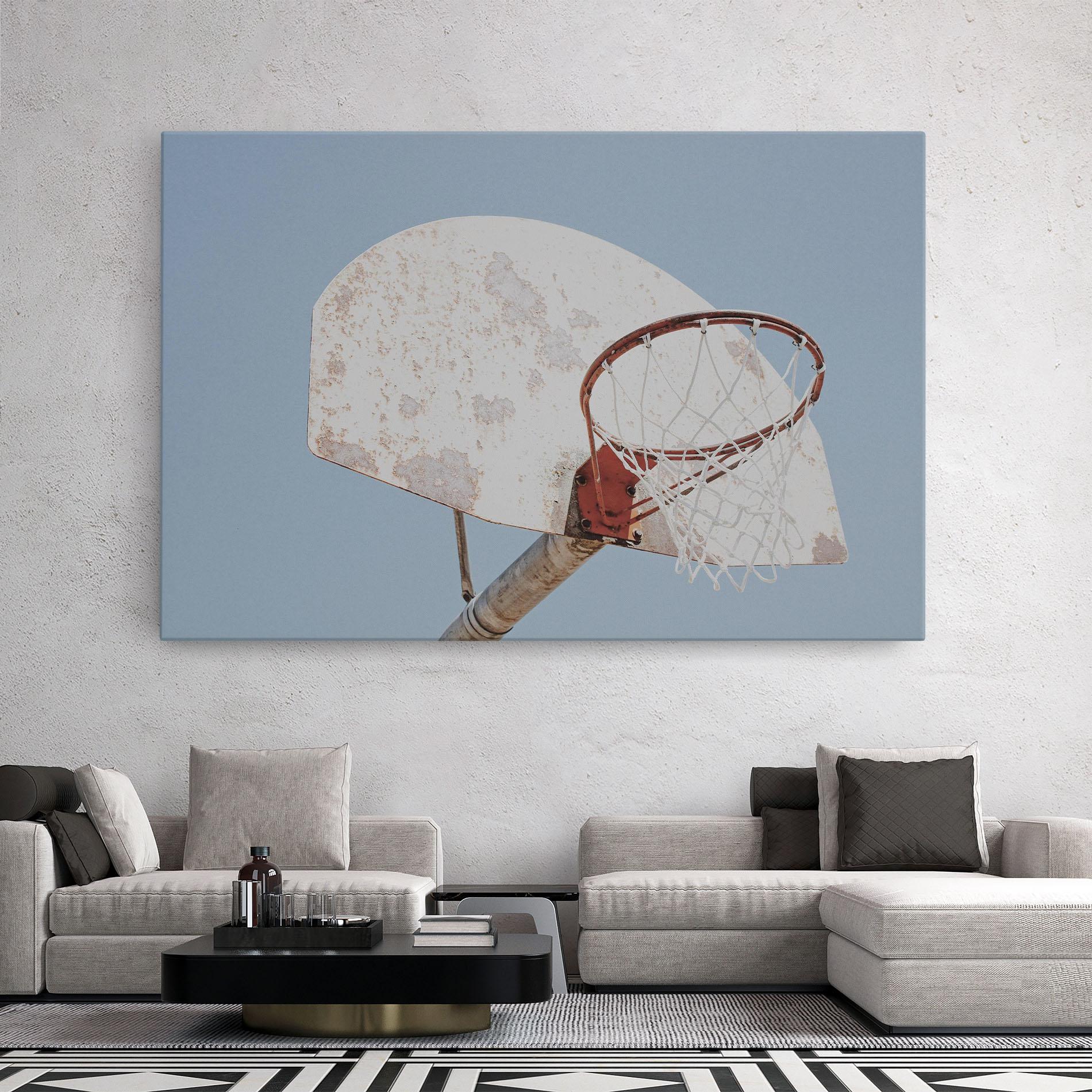 Leinwandbild Old Basketball Hoop mockup 2