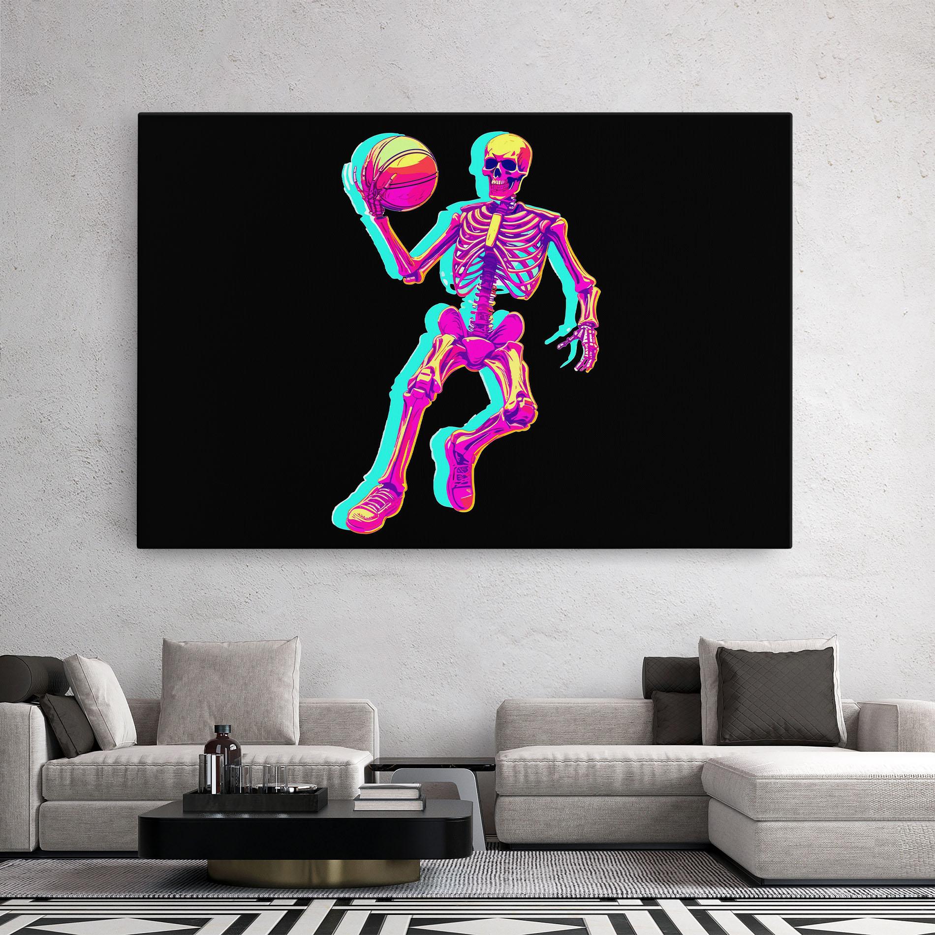 Leinwandbild Skeleton Basketball mockup 2