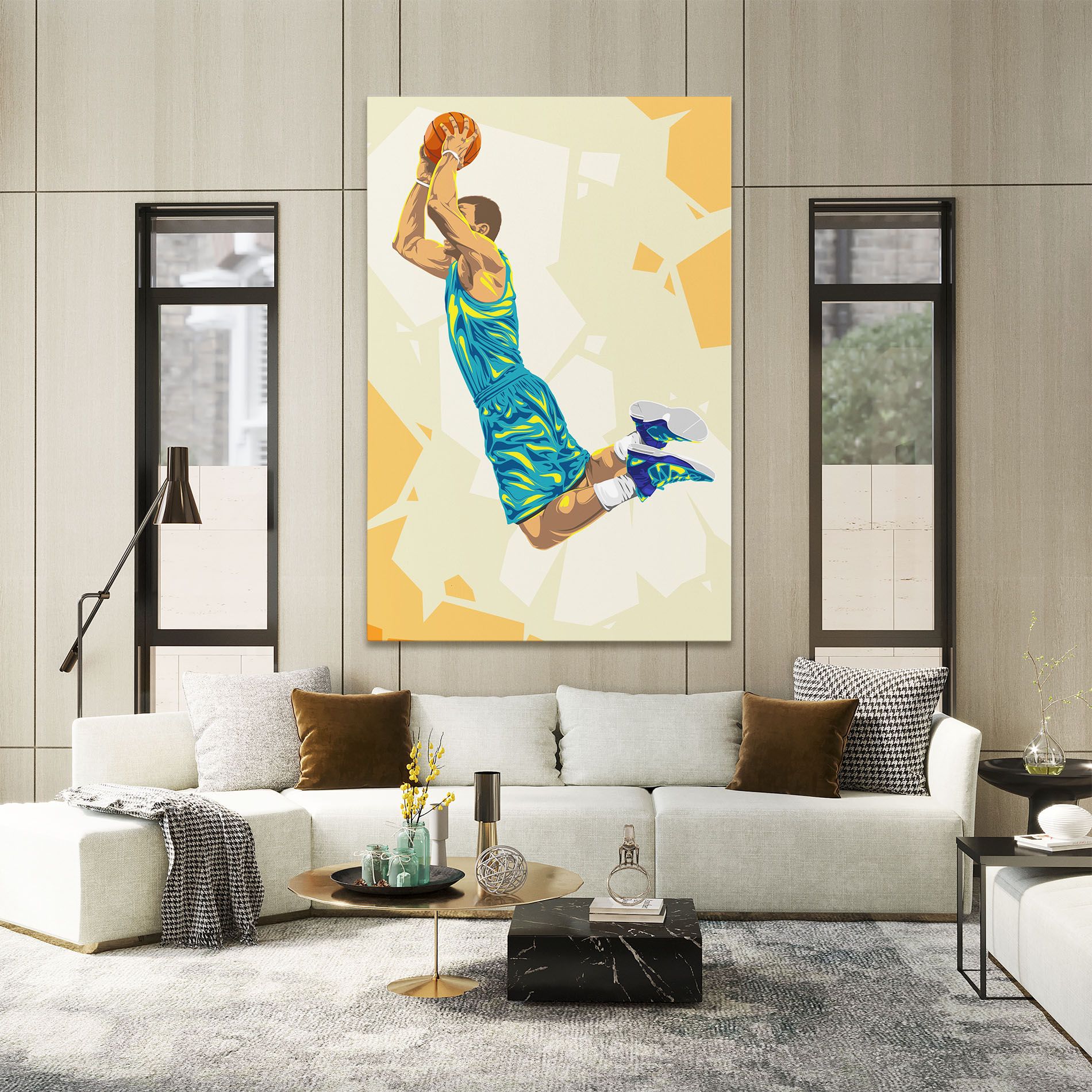 Basketball Dunk Pose mockup 2