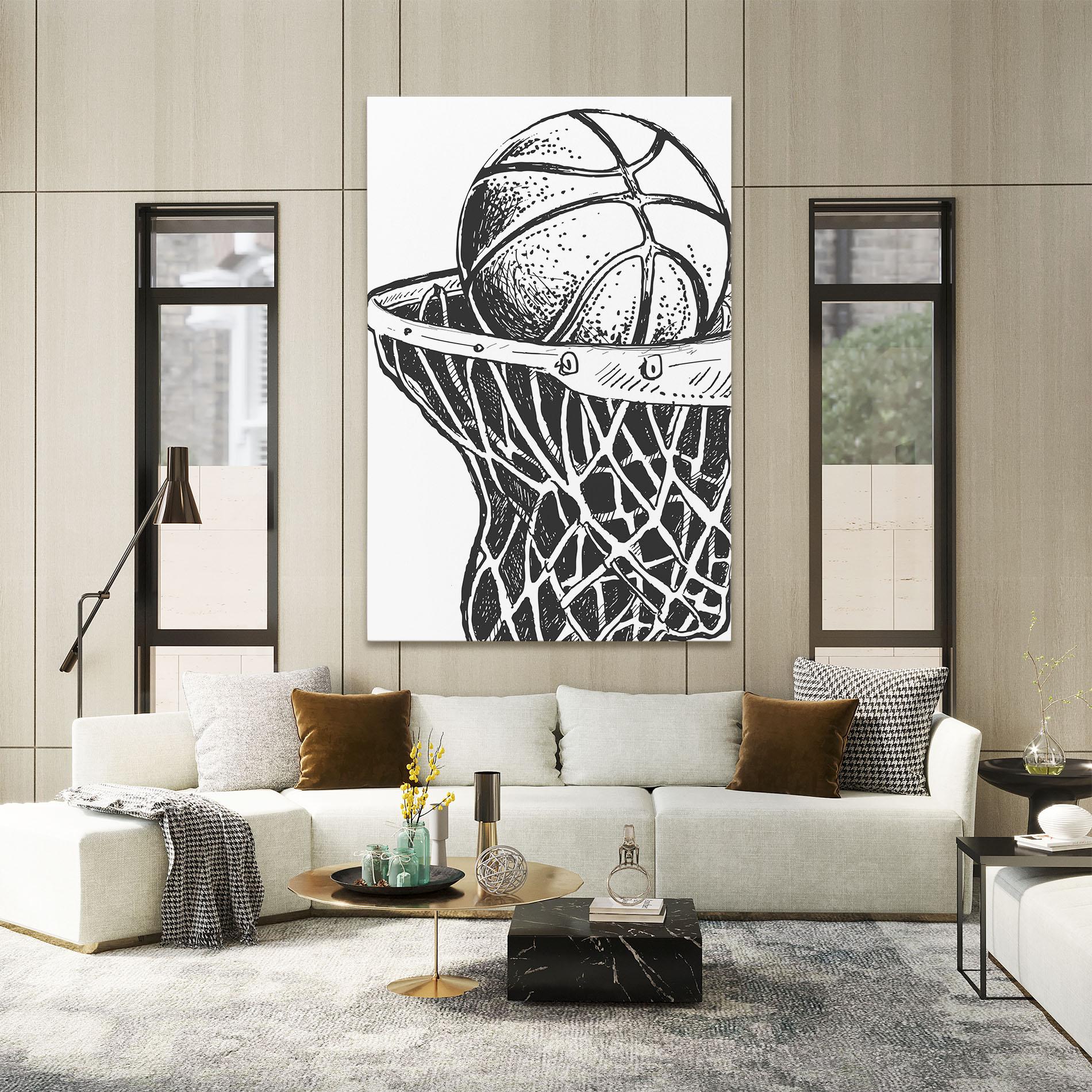 Leinwandbild Basketball Grey Hoop mockup 2