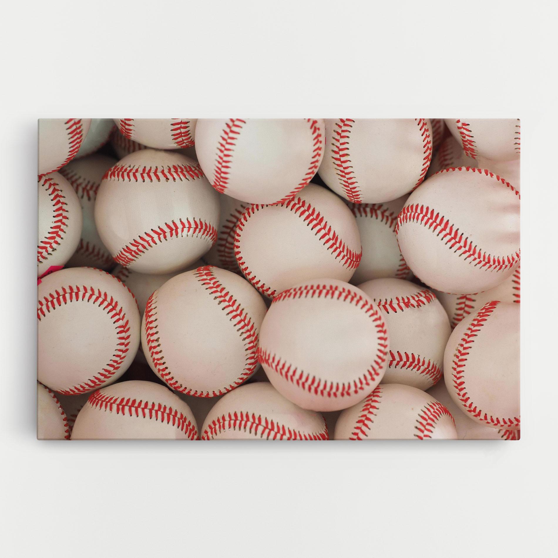 Leinwandbild Baseball Balls Stack mockup 0