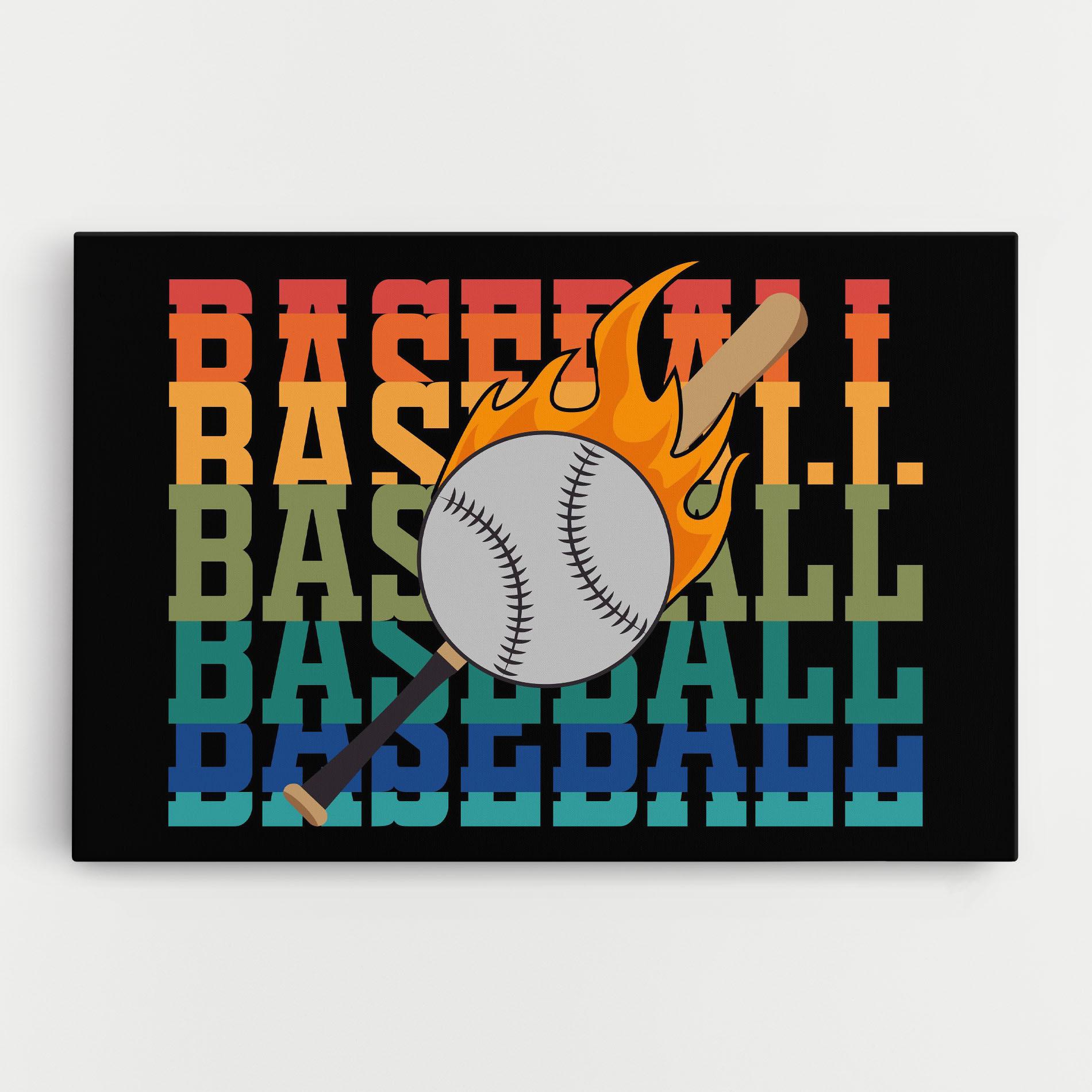 Leinwandbild Baseball Color mockup 0