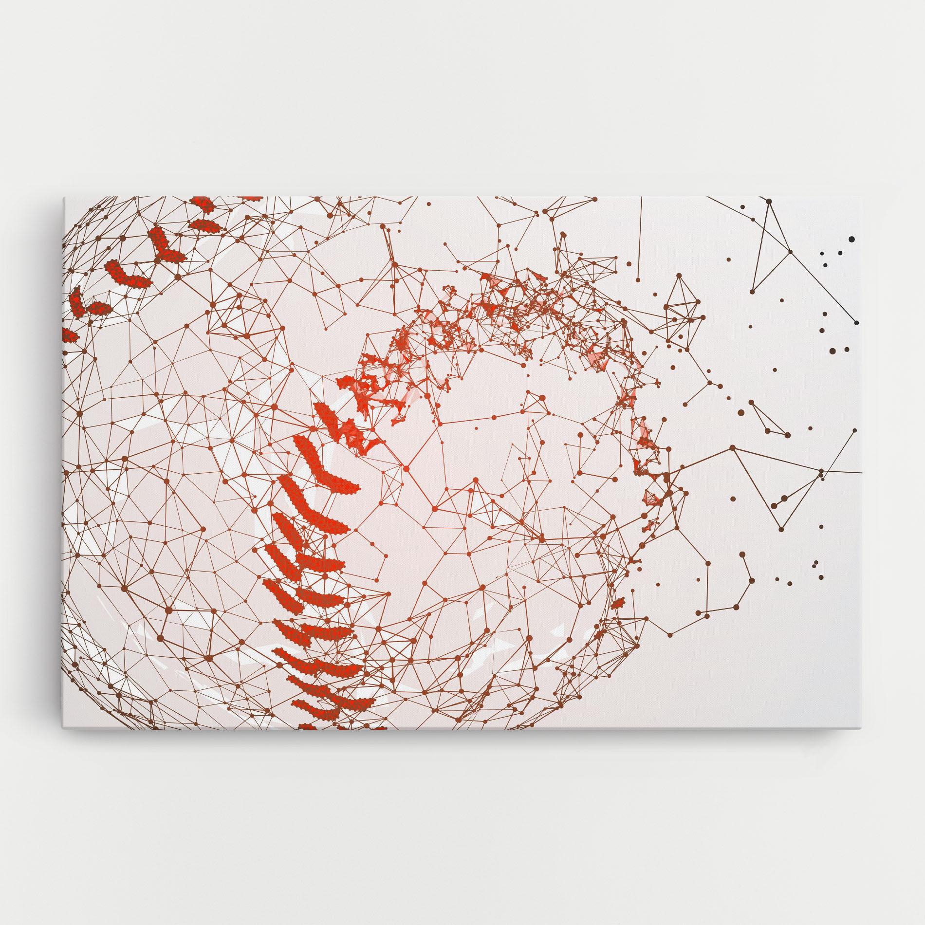 Leinwandbild Baseball Line Art mockup 0