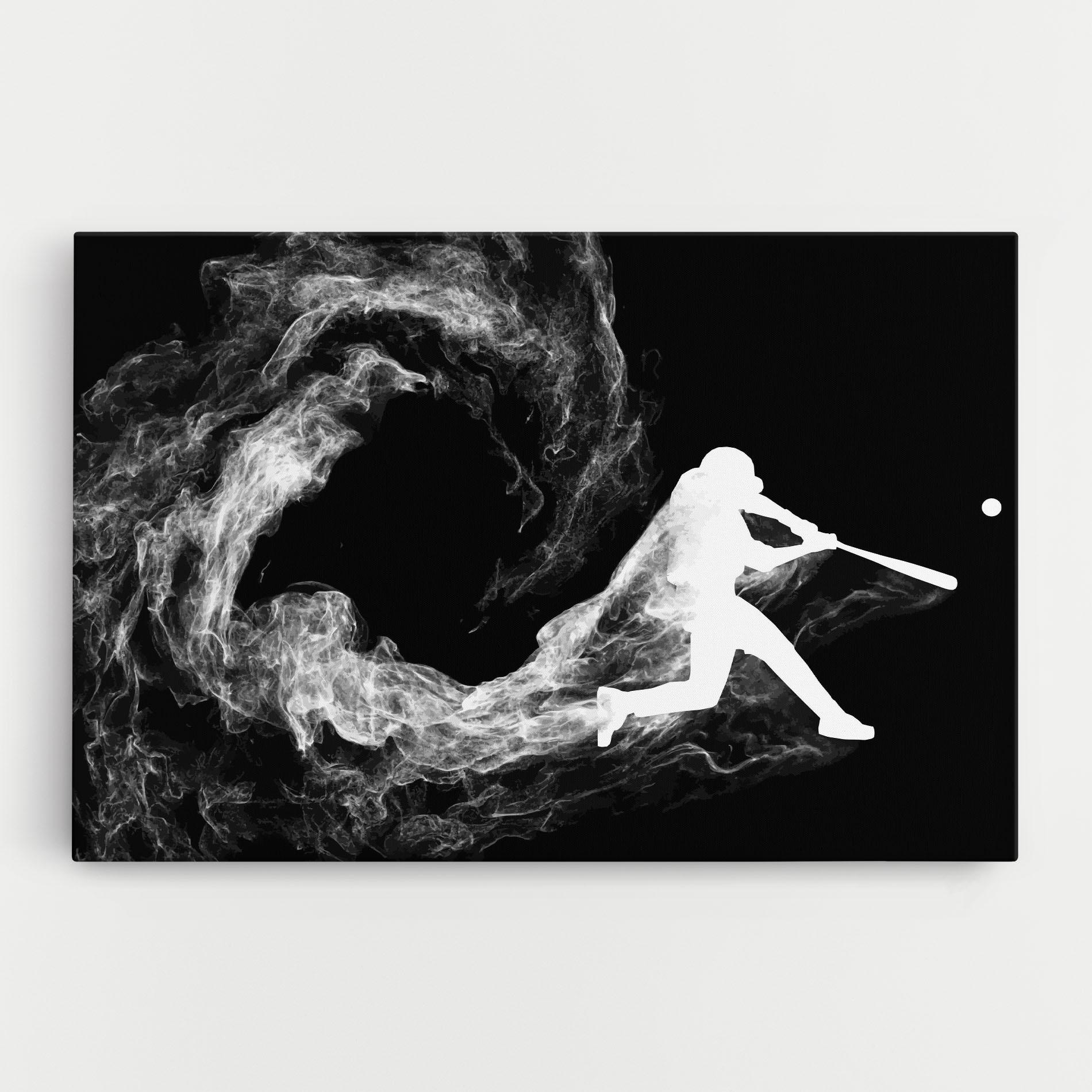 Leinwandbild Baseball Smoke mockup 0