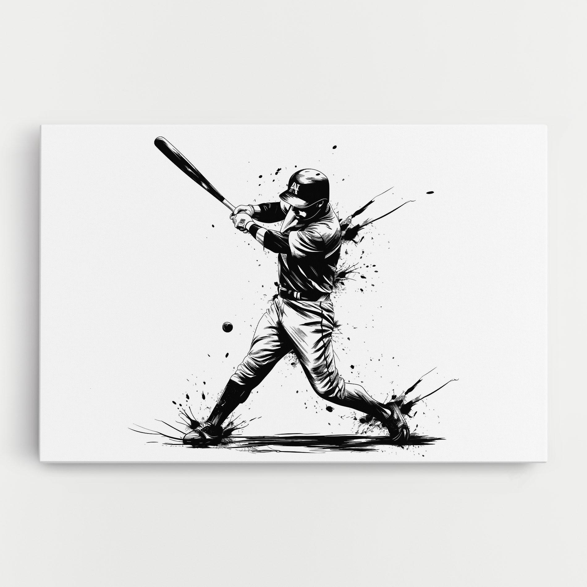 Leinwandbild Baseball Splash mockup 0