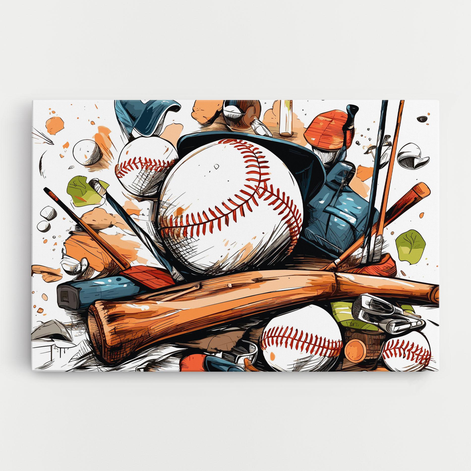 Leinwandbild Baseball Trash mockup 0