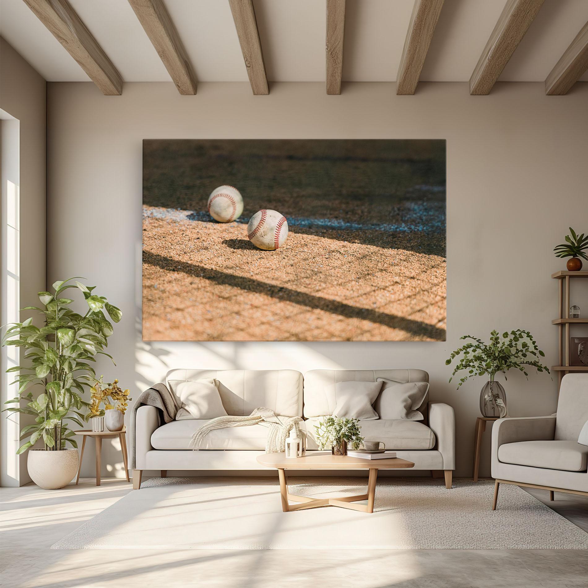 Leinwandbild Baseball Balls mockup 6