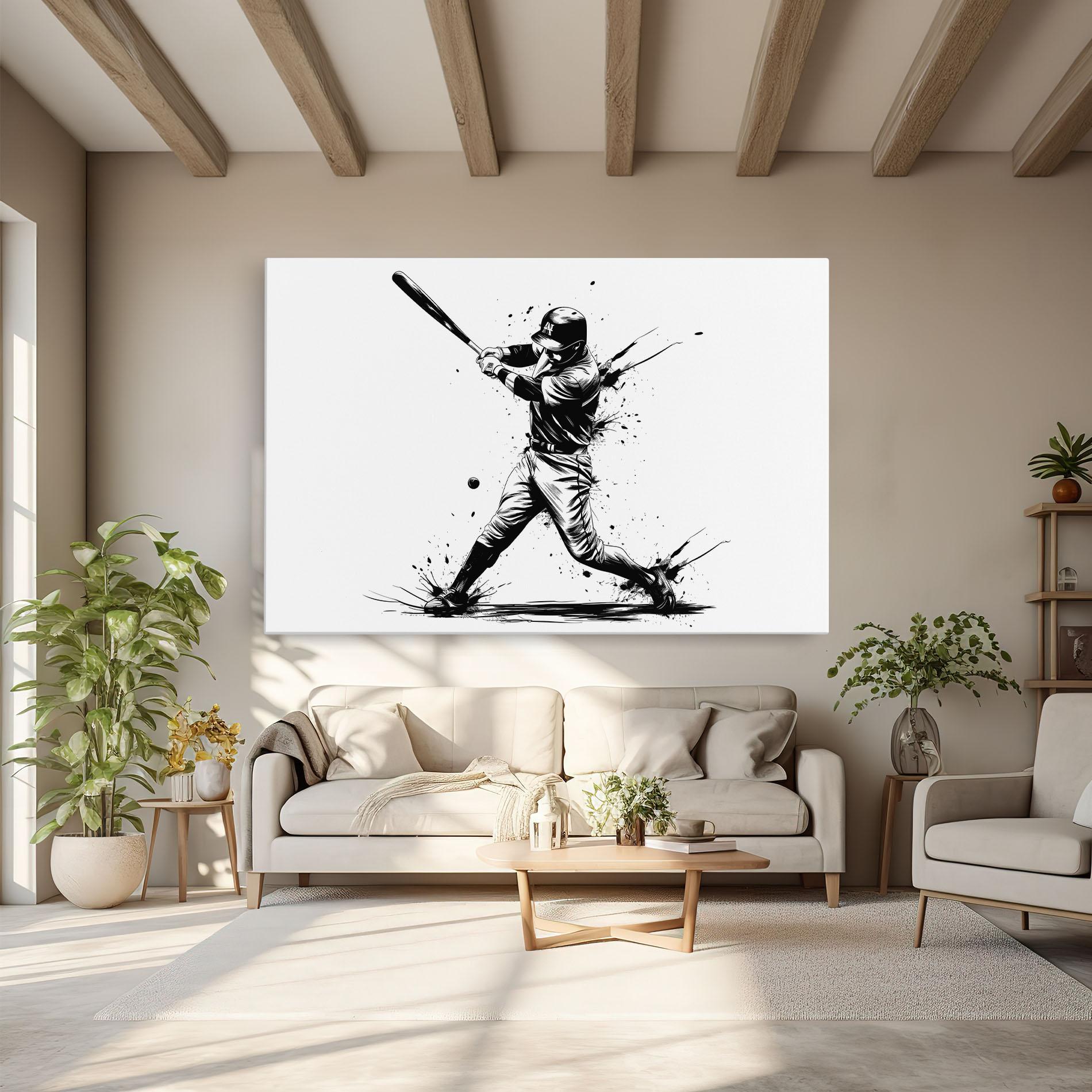 Leinwandbild Baseball Splash mockup 6