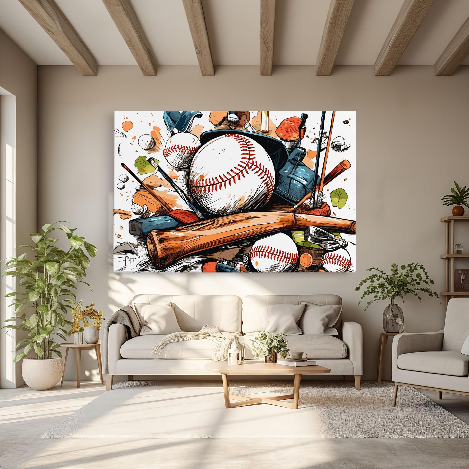 Leinwandbild Baseball Trash mockup 6