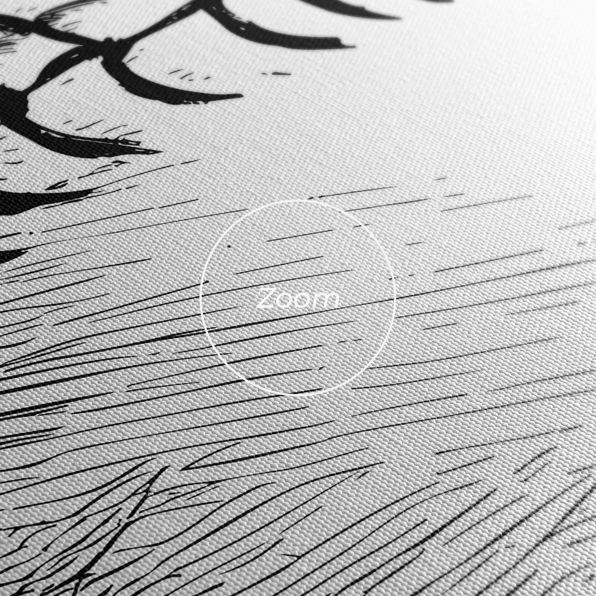 Leinwandbild Baseball Black Line mockup 3