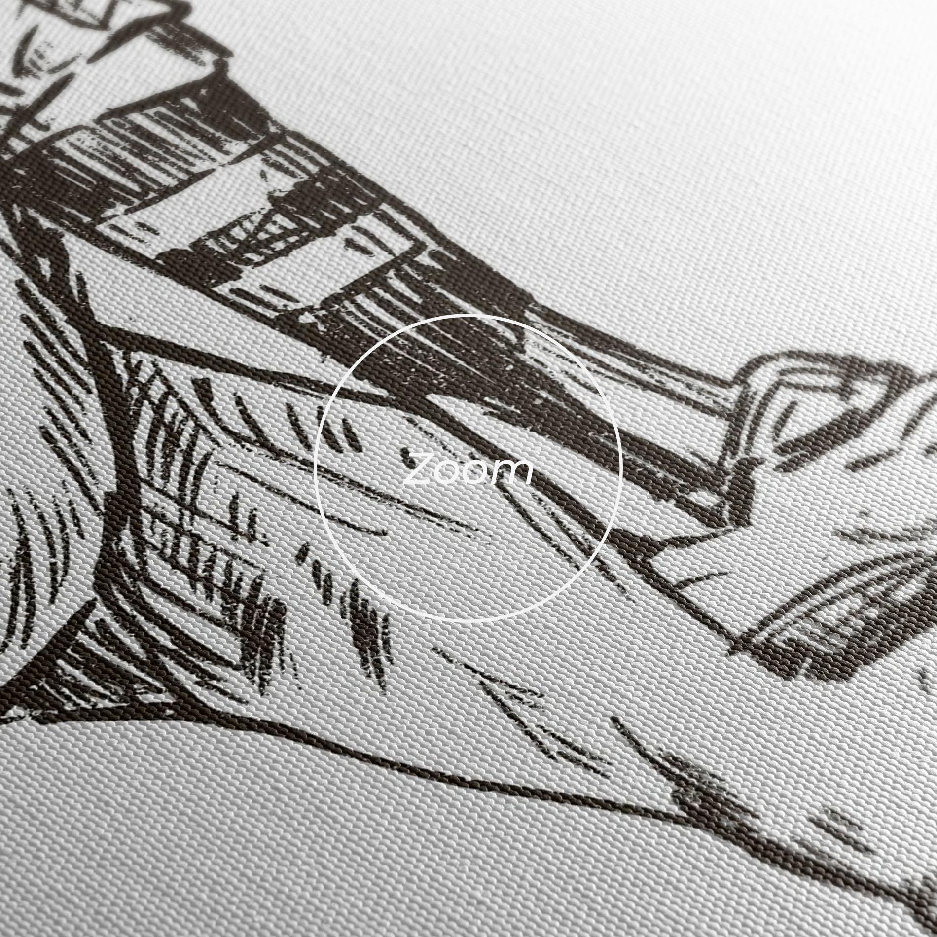 Leinwandbild Baseball Player Line mockup 3