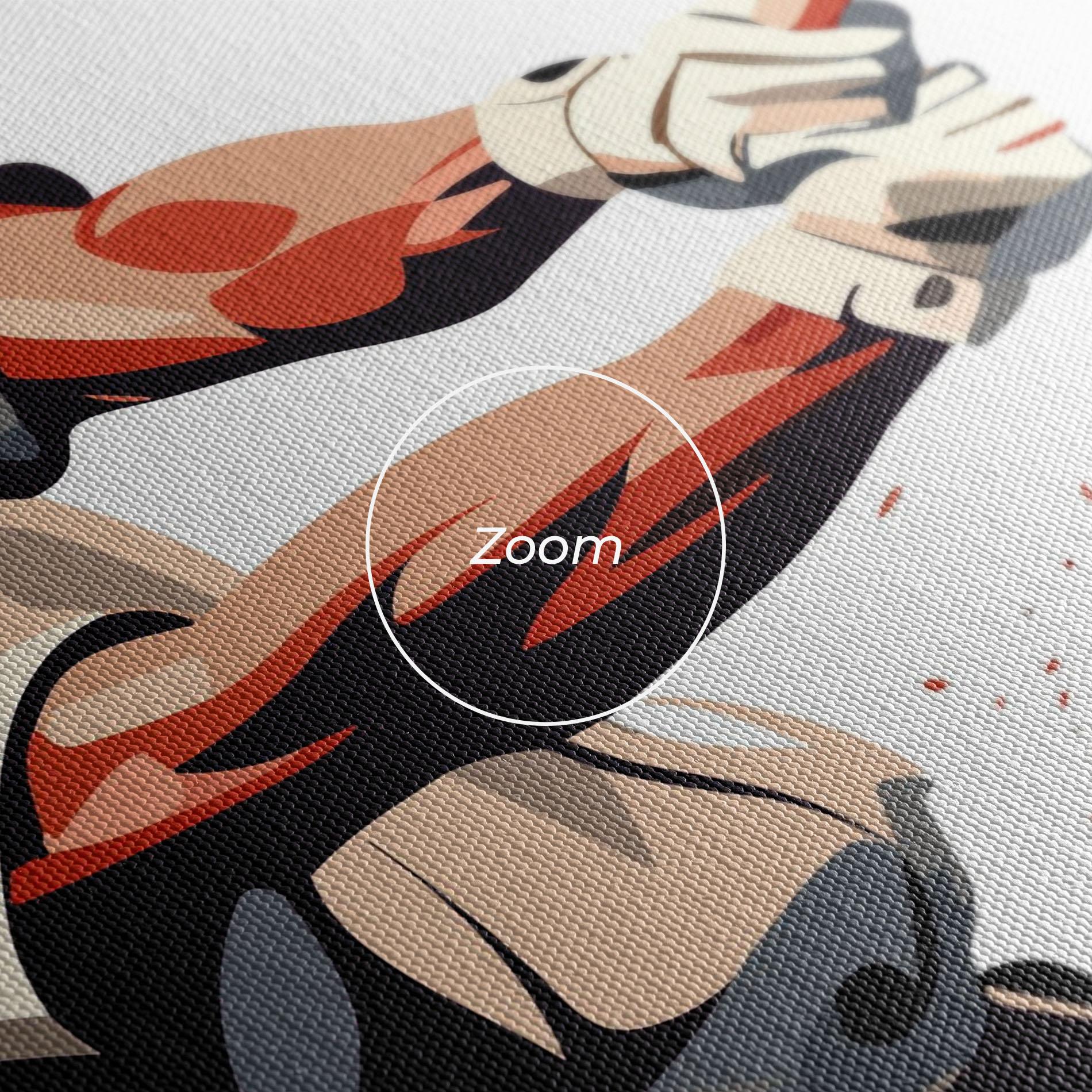 Leinwandbild Baseball Red Art mockup 3