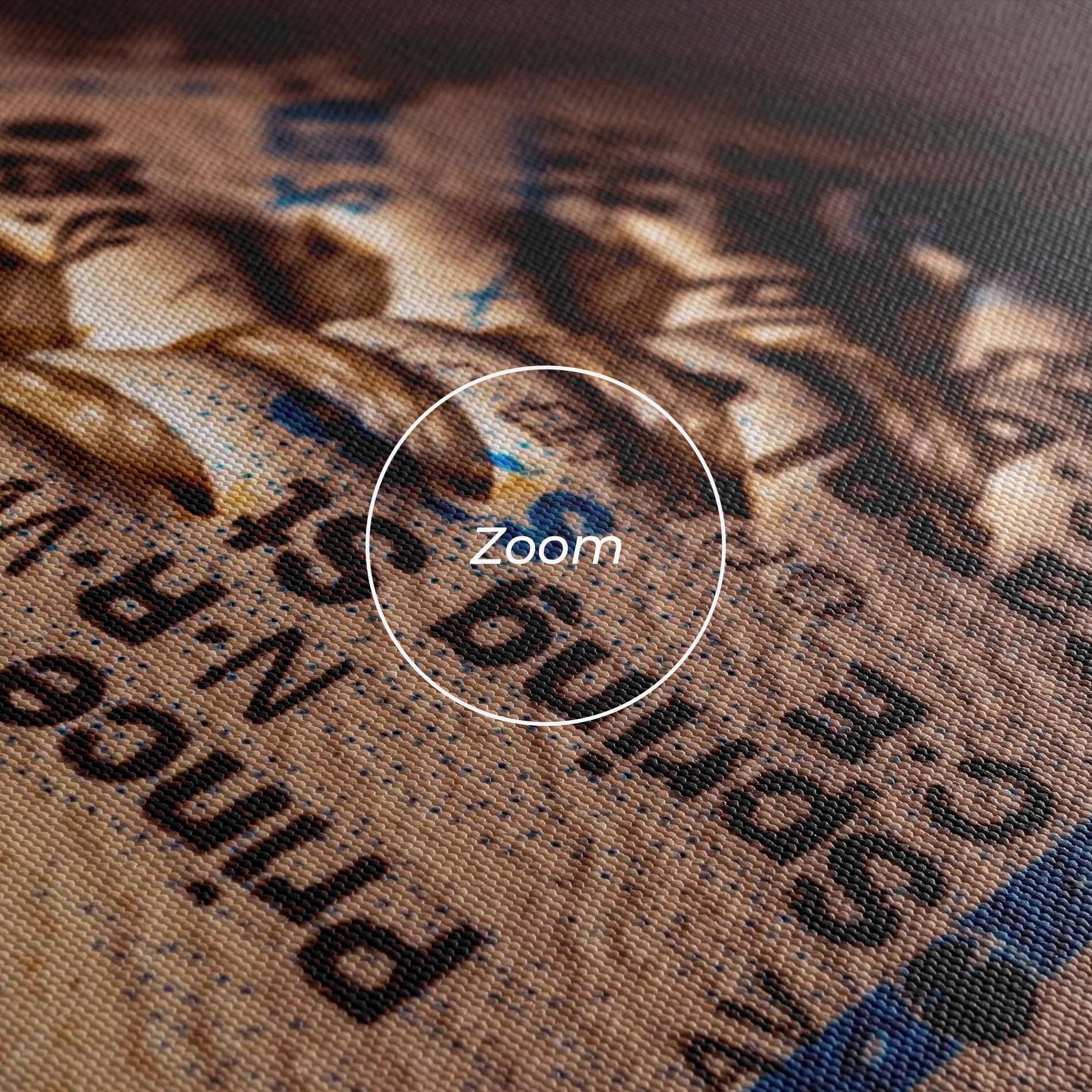 Leinwandbild Blue Text Baseball Ball mockup 3