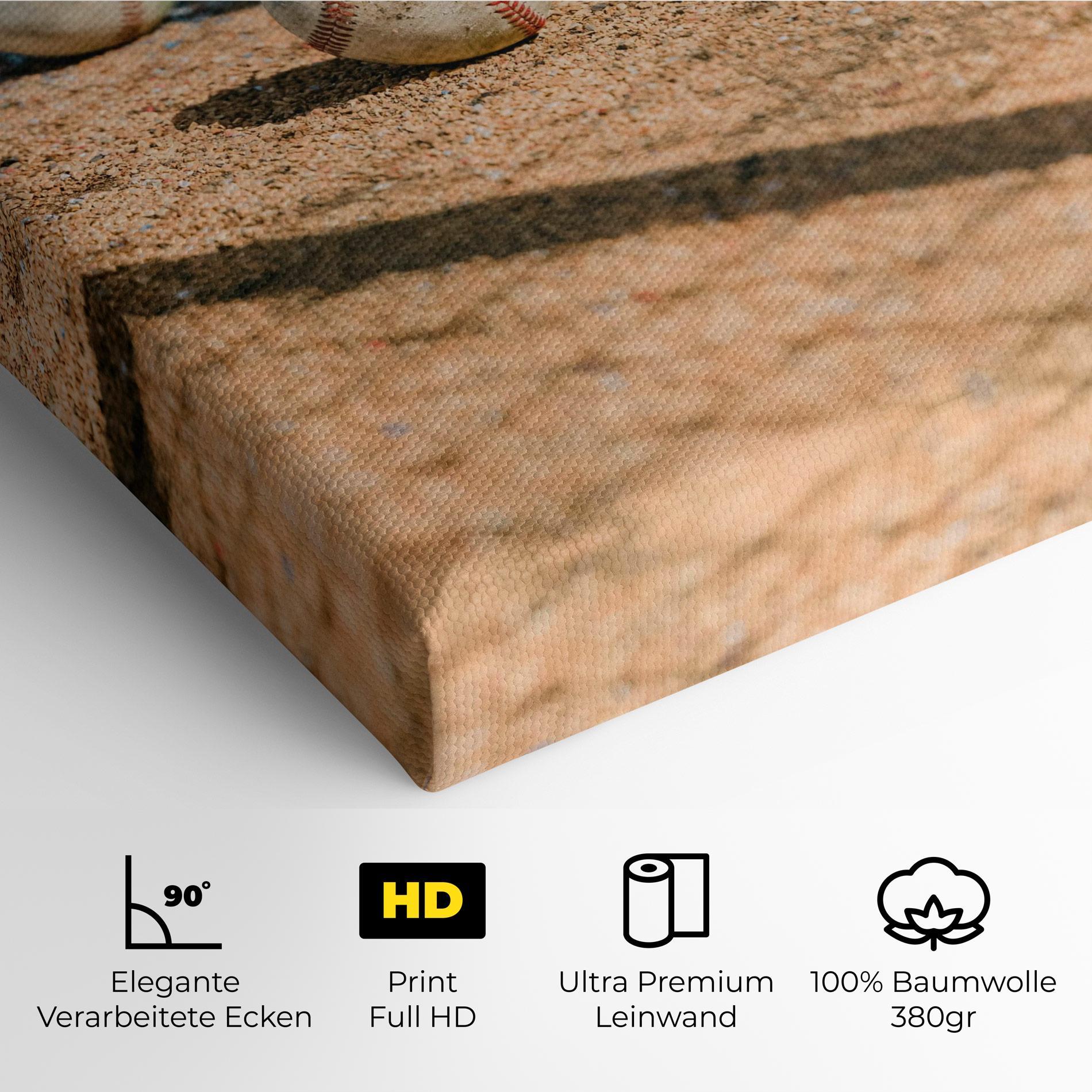 Leinwandbild Baseball Balls mockup 4