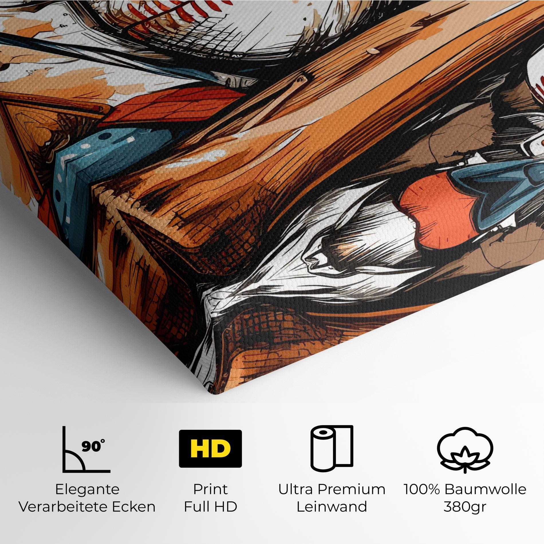 Leinwandbild Baseball Trash mockup 4
