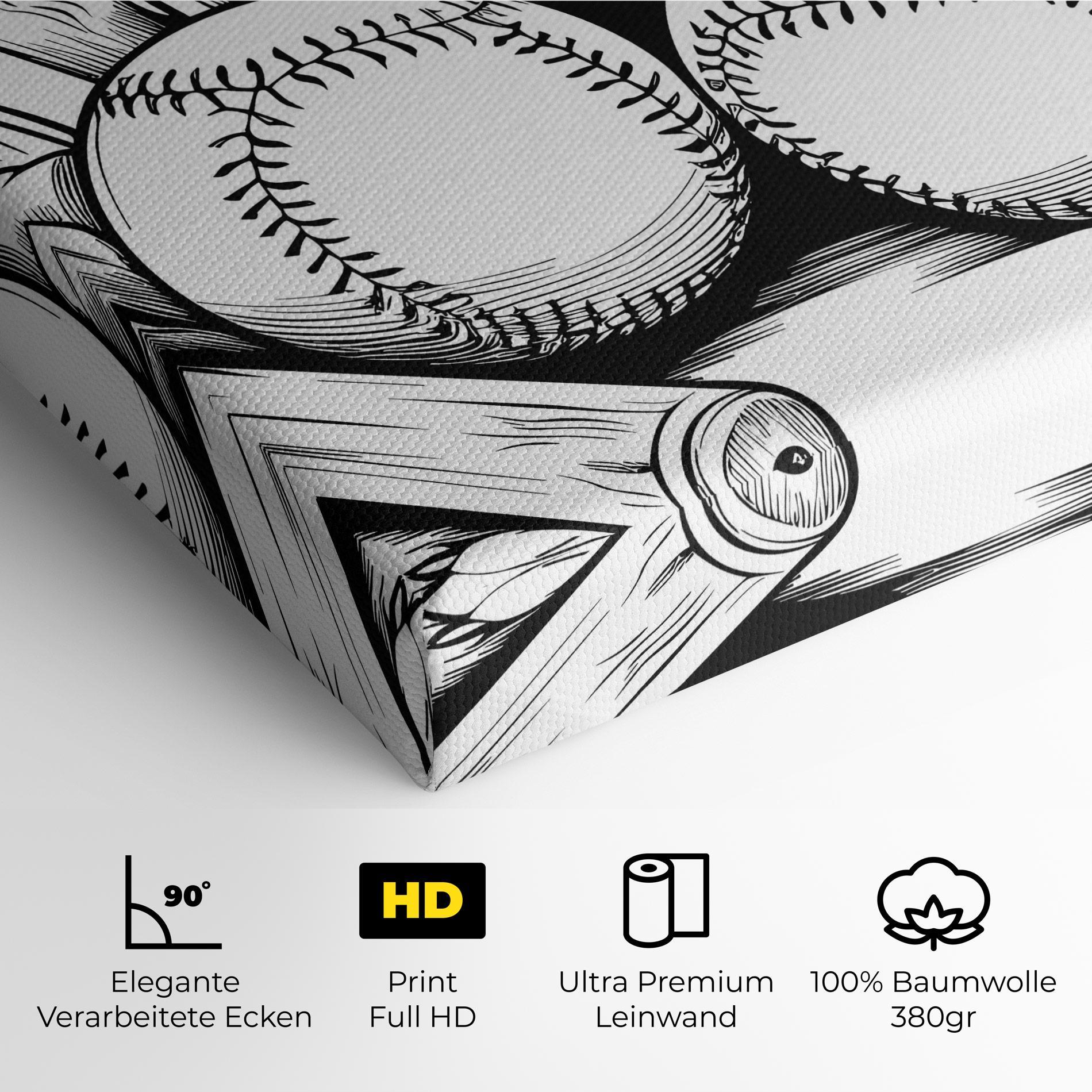 Leinwandbild Big Baseball Ball mockup 4