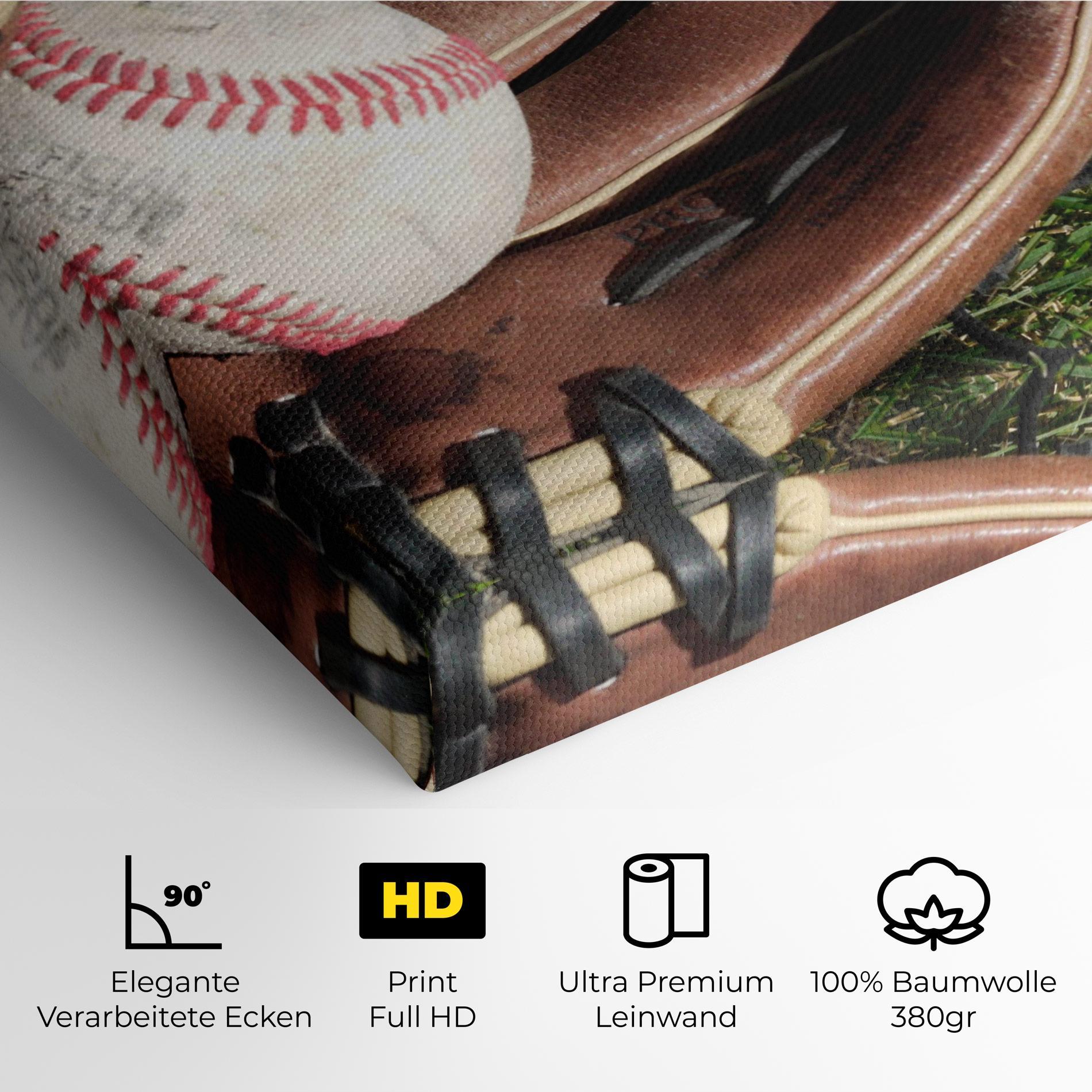 Leinwandbild Brown Baseball Glove mockup 4