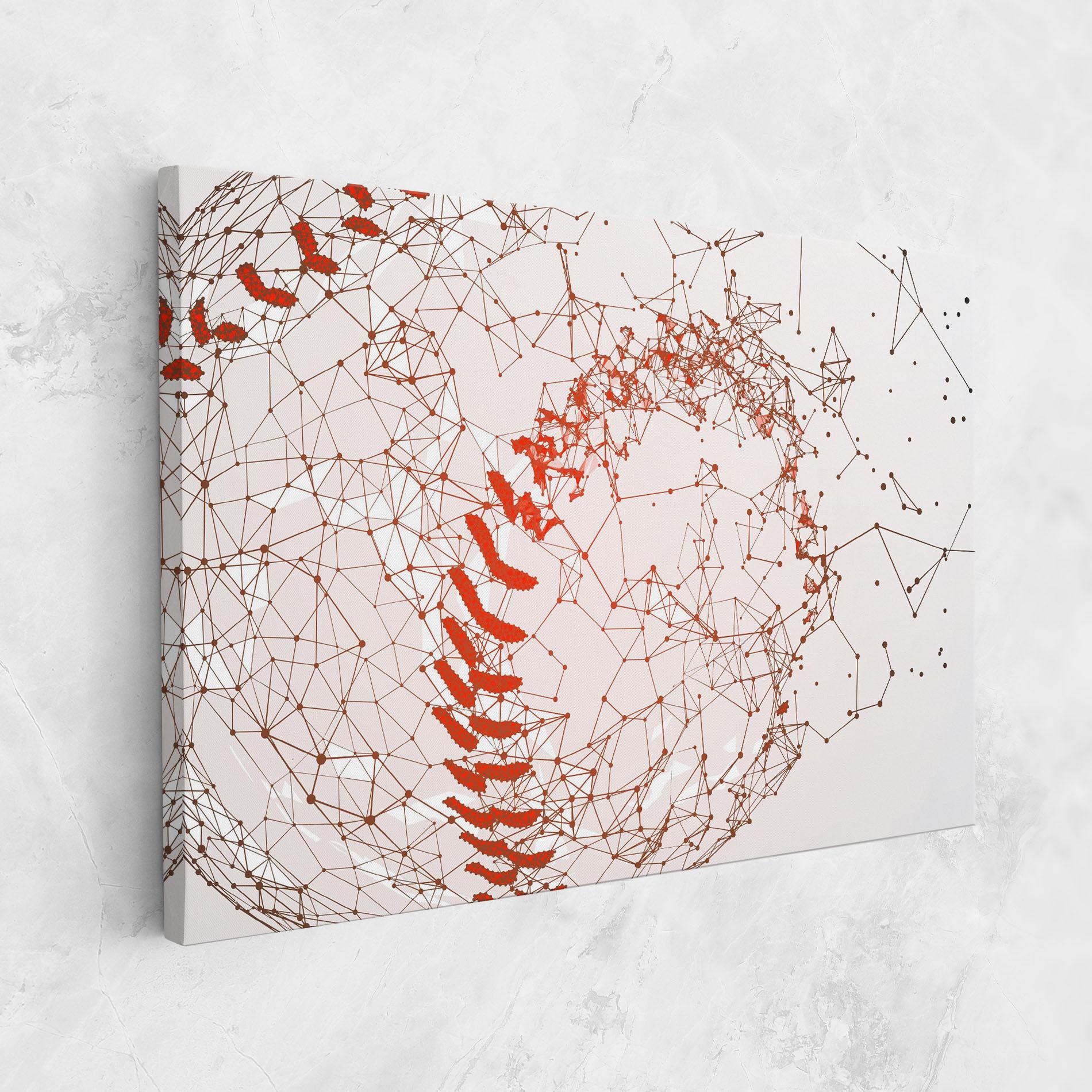 Leinwandbild Baseball Line Art mockup 1