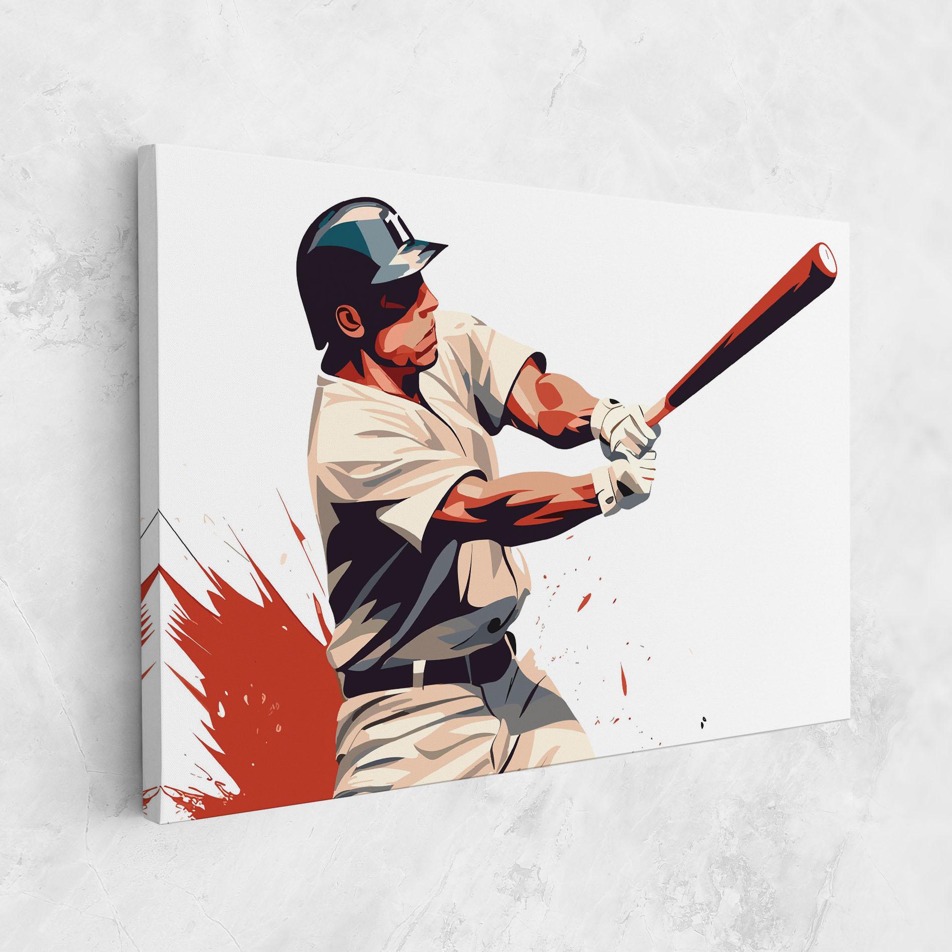Leinwandbild Baseball Red Art mockup 1