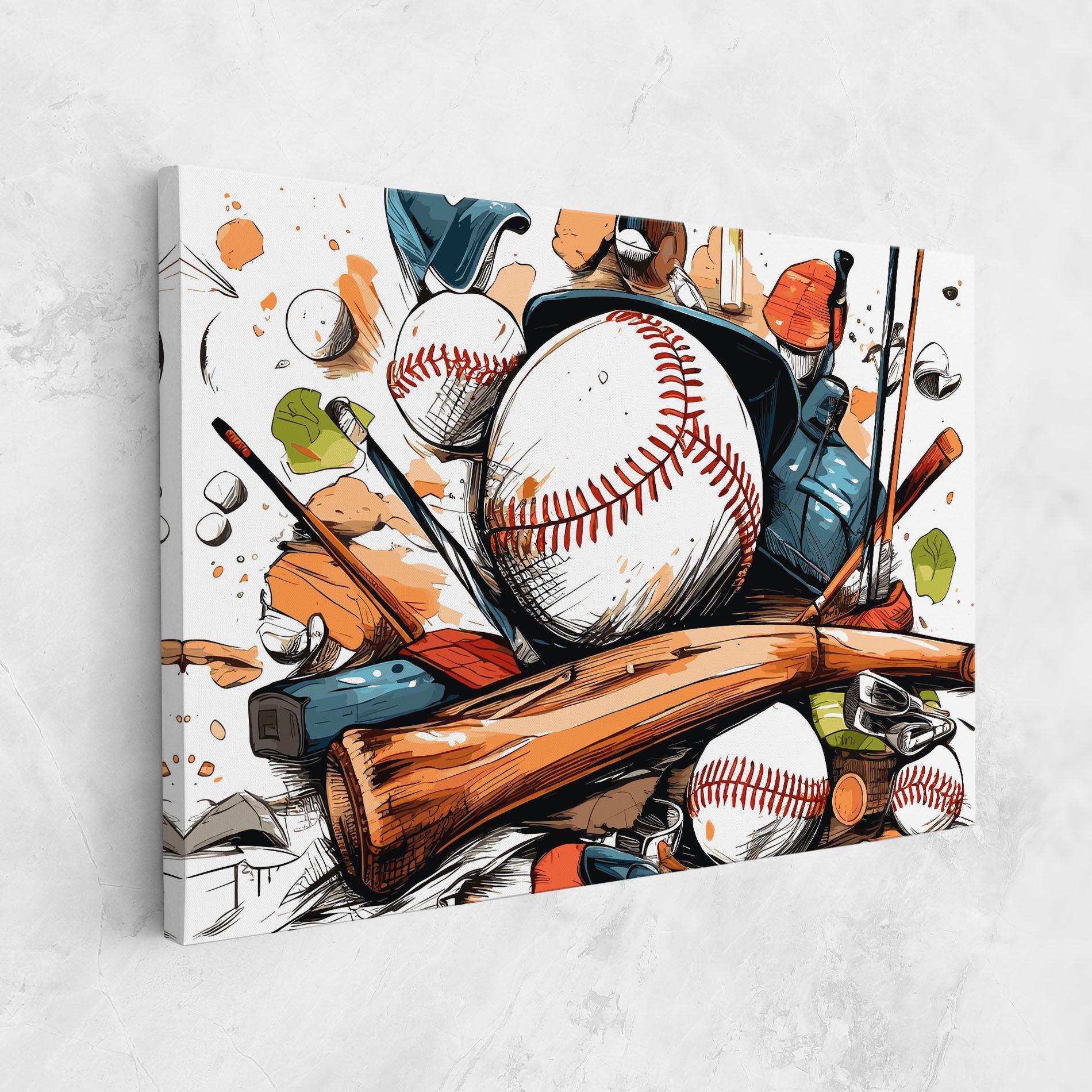 Leinwandbild Baseball Trash mockup 1