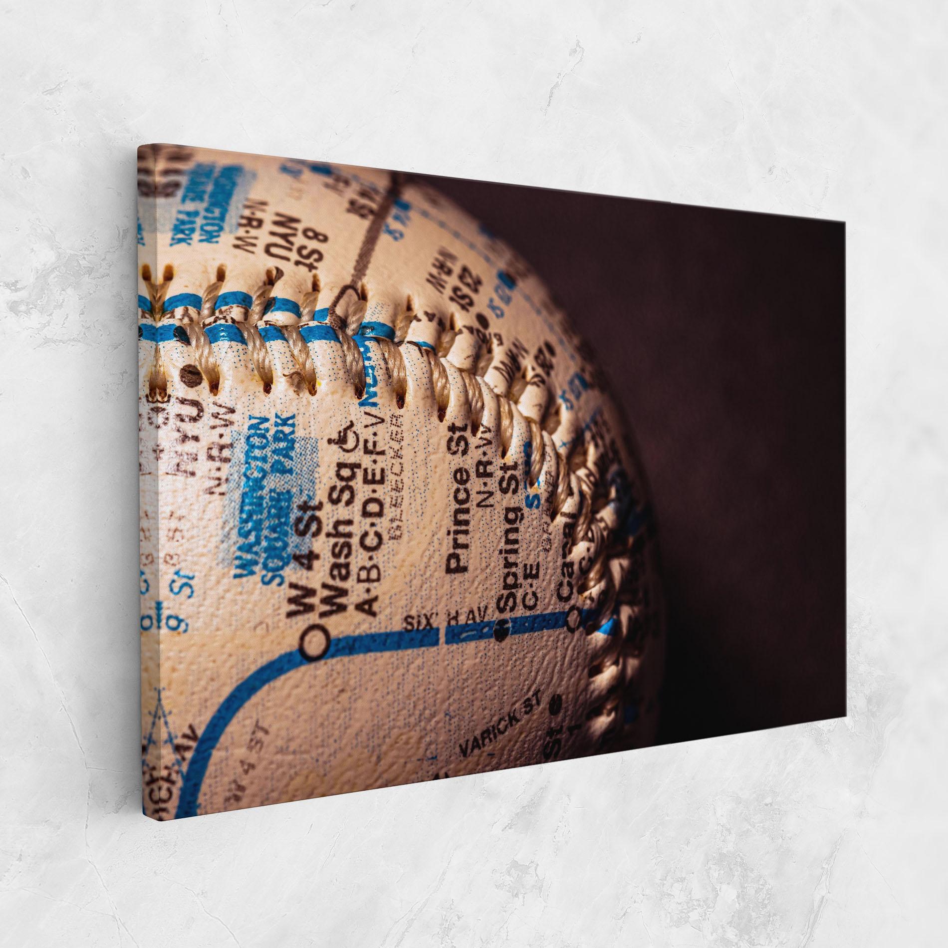 Leinwandbild Blue Text Baseball Ball mockup 1