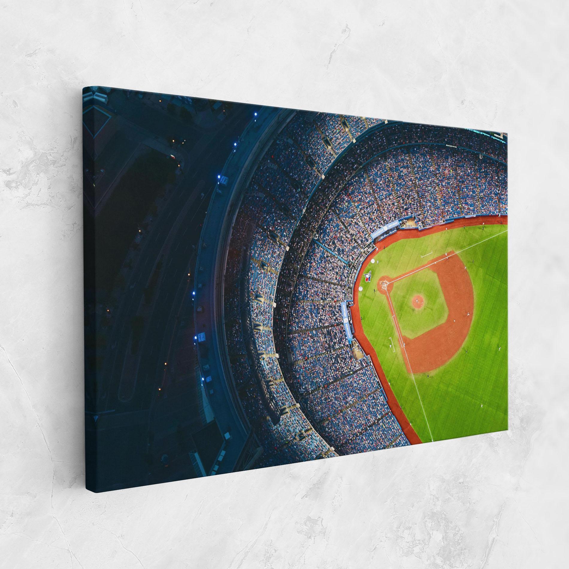 Leinwandbild Green Baseball Field mockup 1