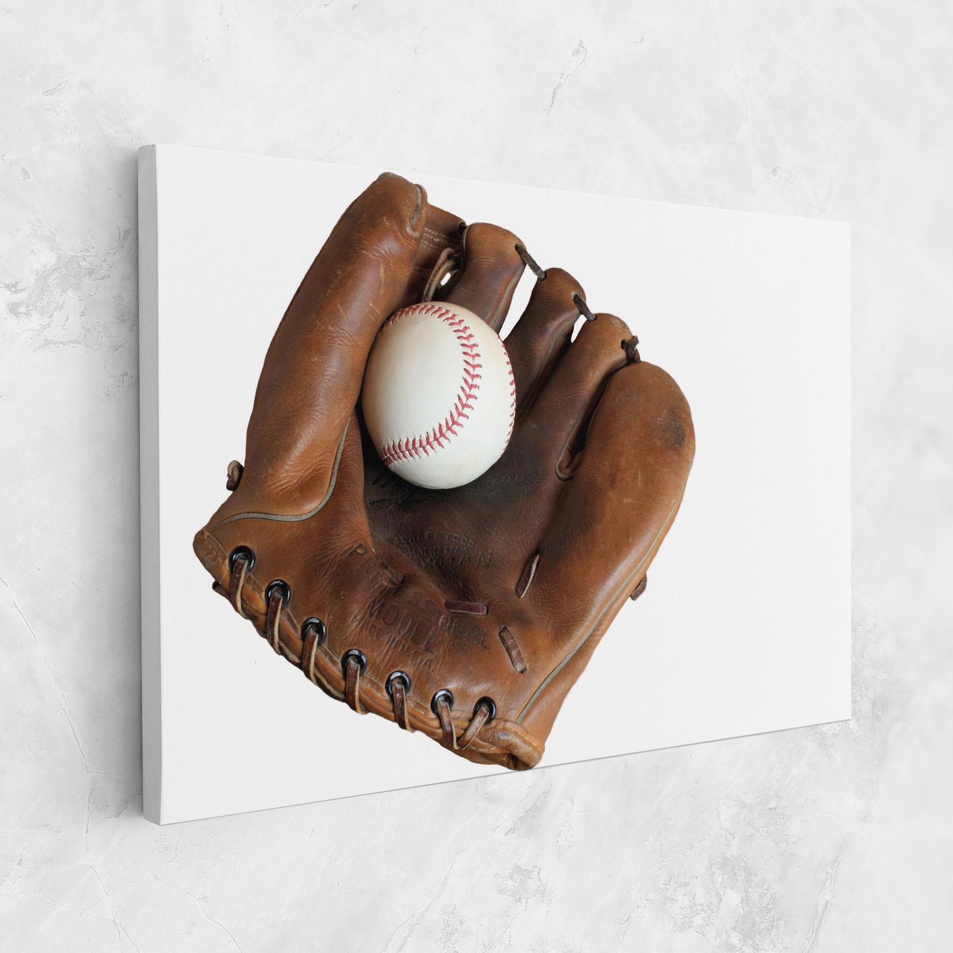 Leinwandbild Holding Baseball Ball mockup 1