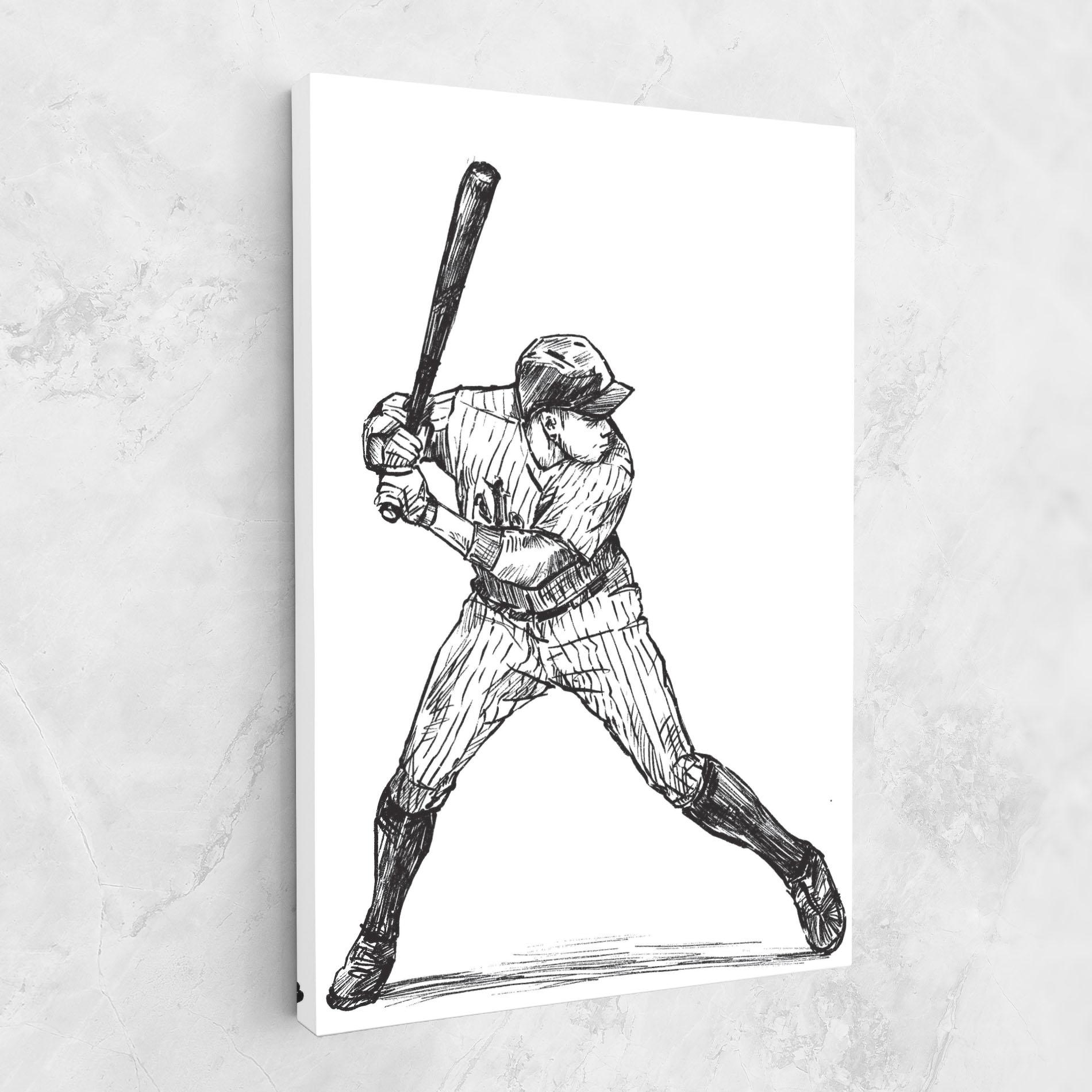 Leinwandbild Baseball Play mockup 1