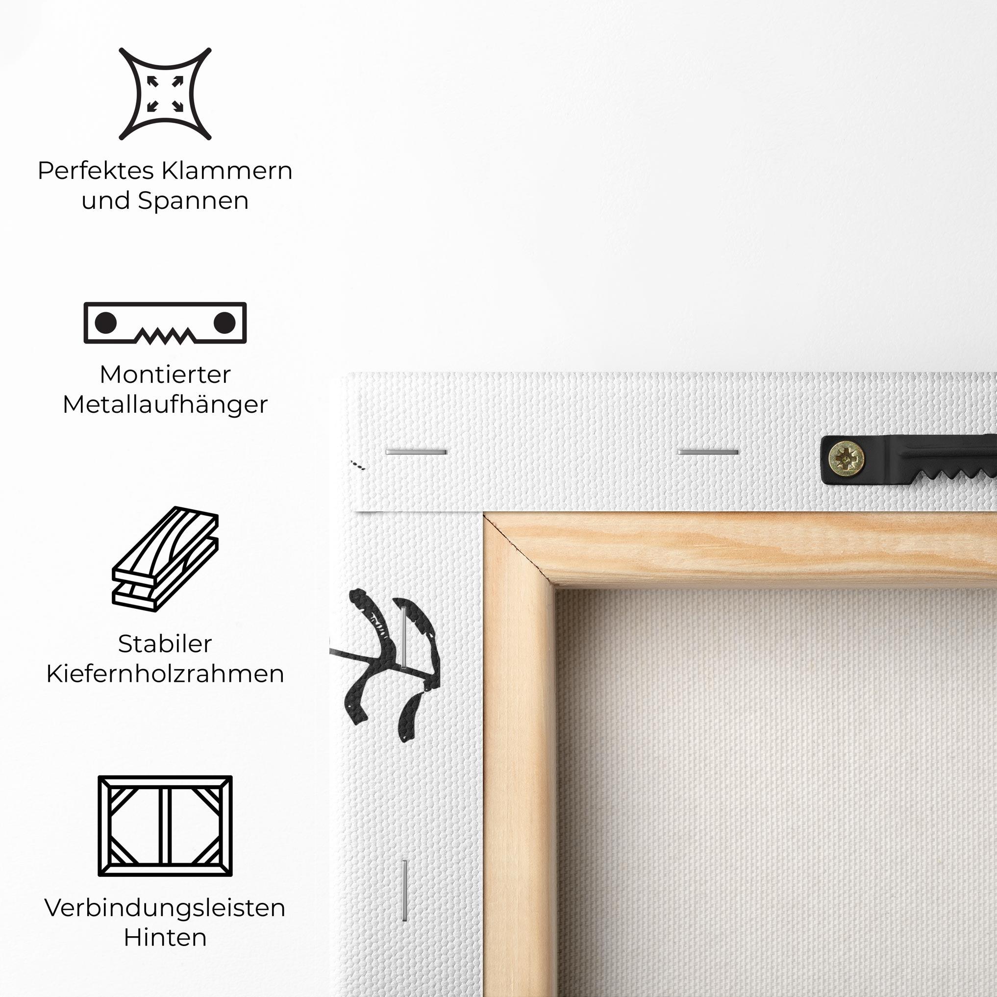 Leinwandbild Baseball Black Line mockup 5