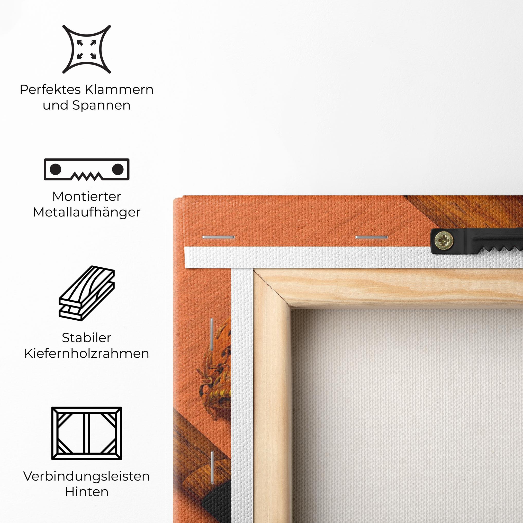 Leinwandbild Baseball Set On Orange mockup 5