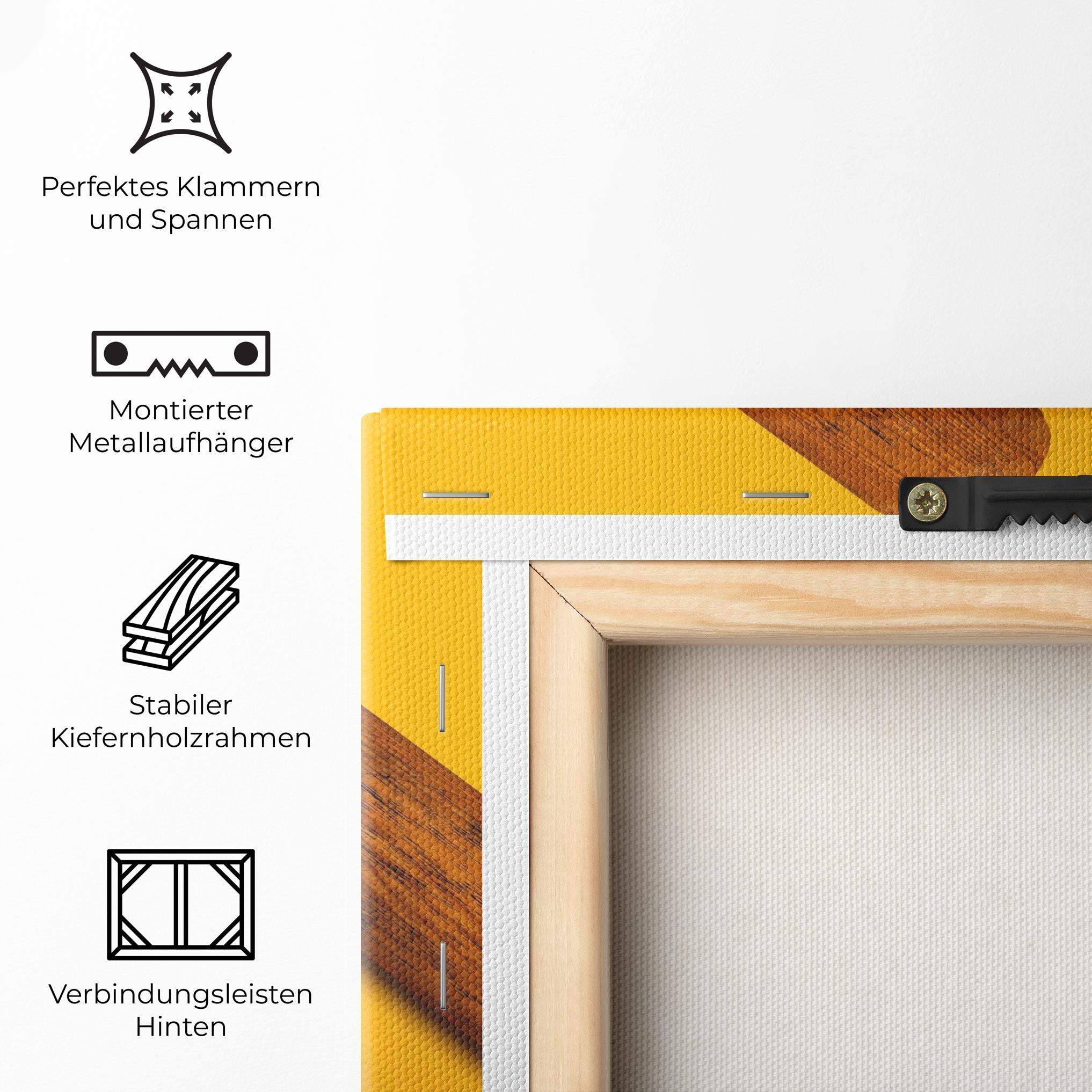 Leinwandbild Baseball Set On Yellow mockup 5