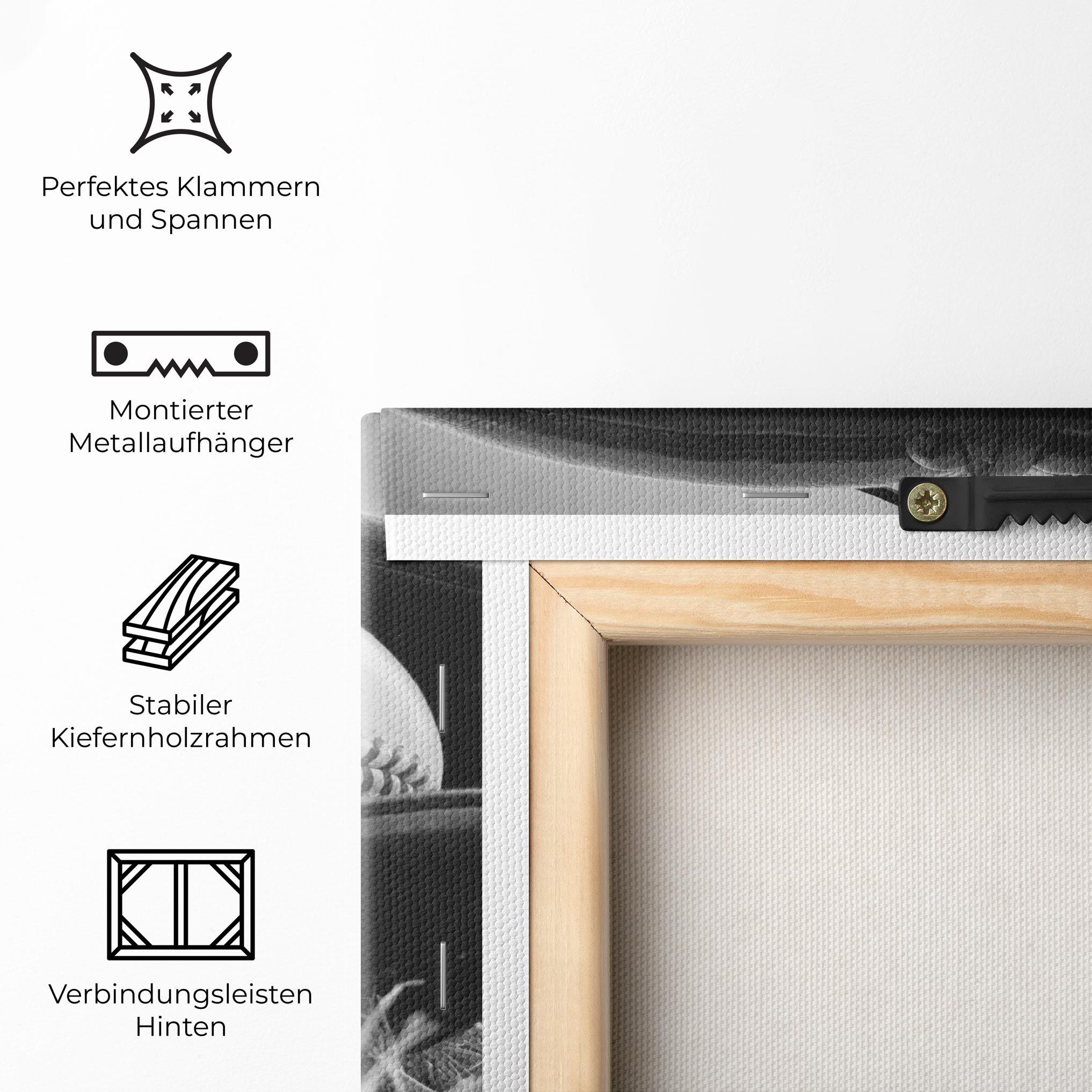 Leinwandbild Black Baseball Glove mockup 5