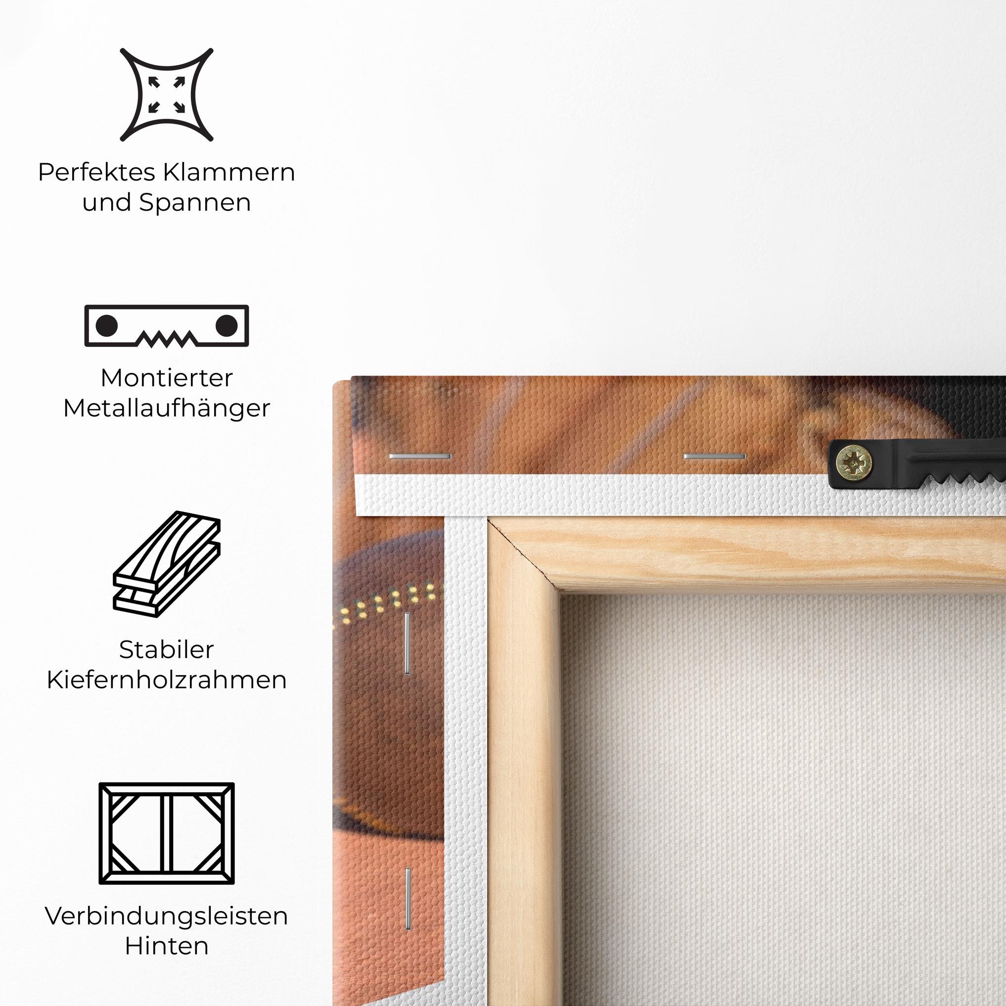 Leinwandbild Brown Baseball Ball mockup 5