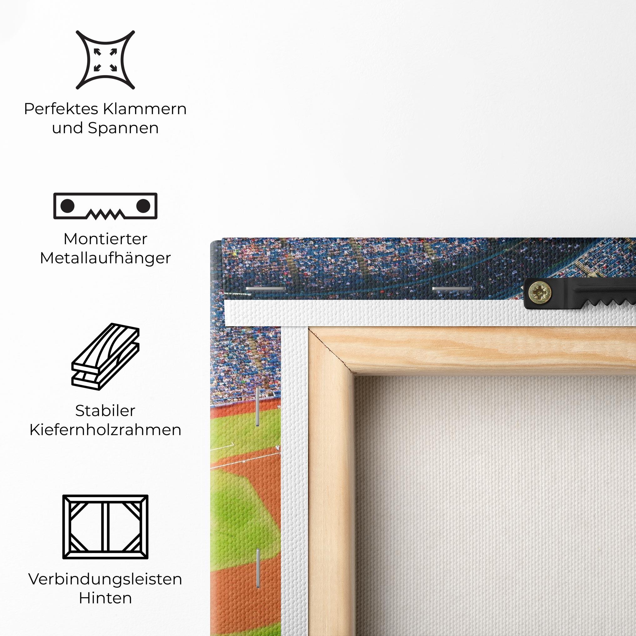 Leinwandbild Green Baseball Field mockup 5