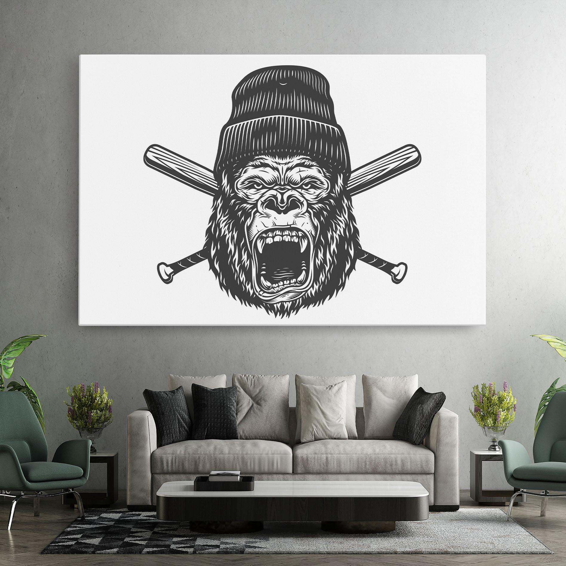Leinwandbild Baseball Gorilla mockup 7