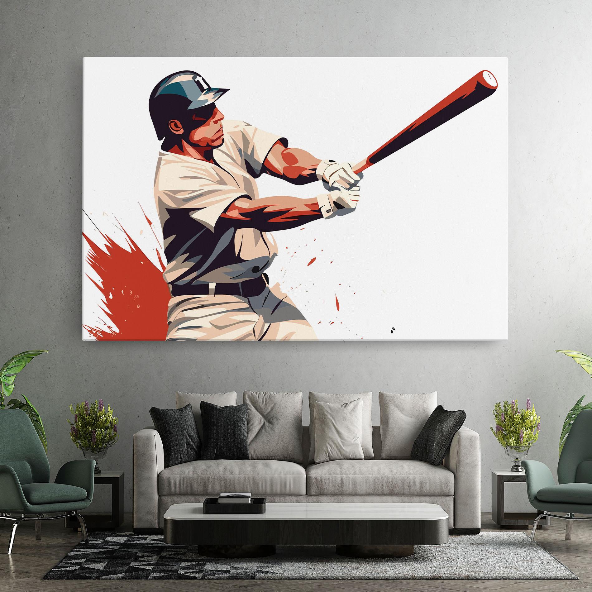 Leinwandbild Baseball Red Art mockup 7