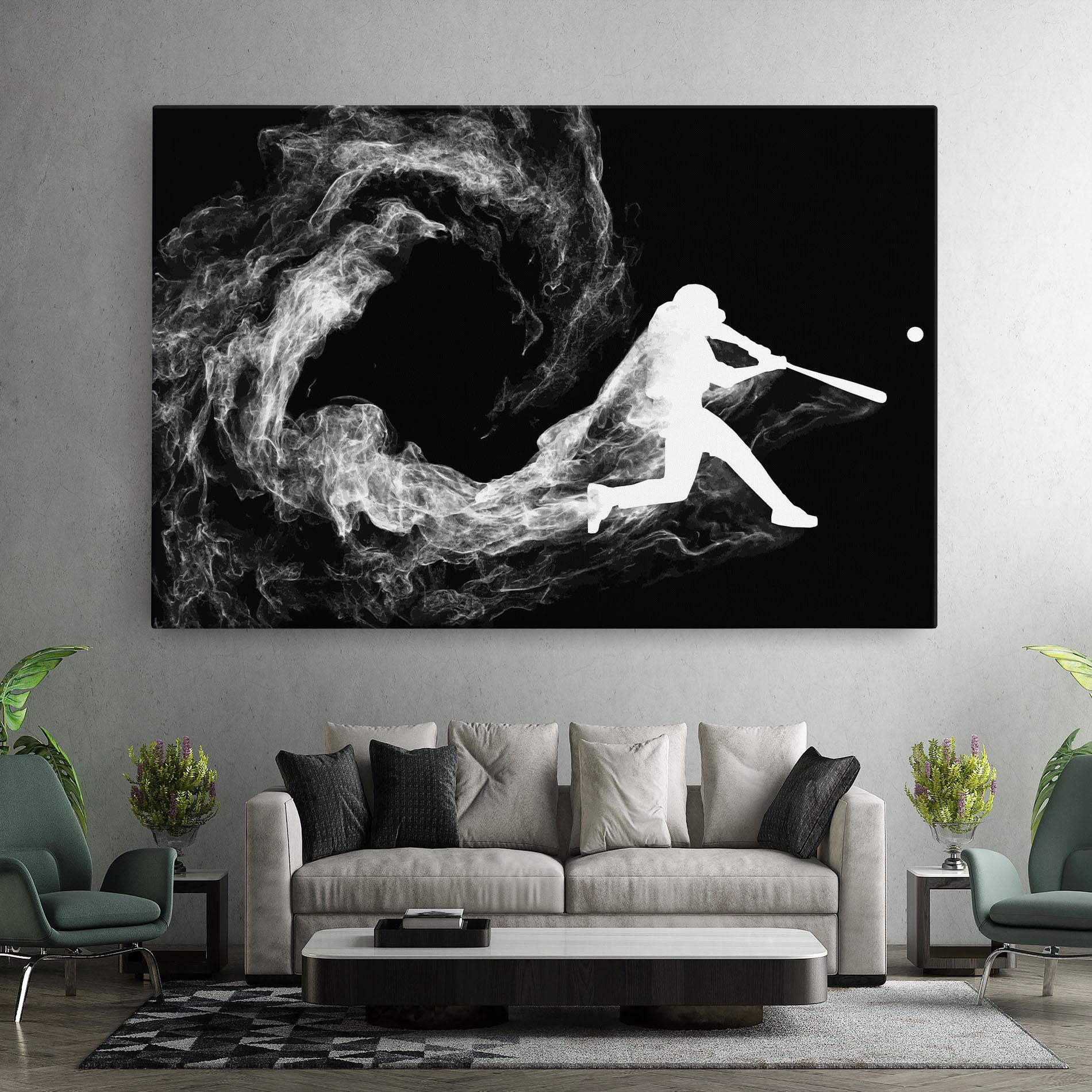 Leinwandbild Baseball Smoke mockup 7