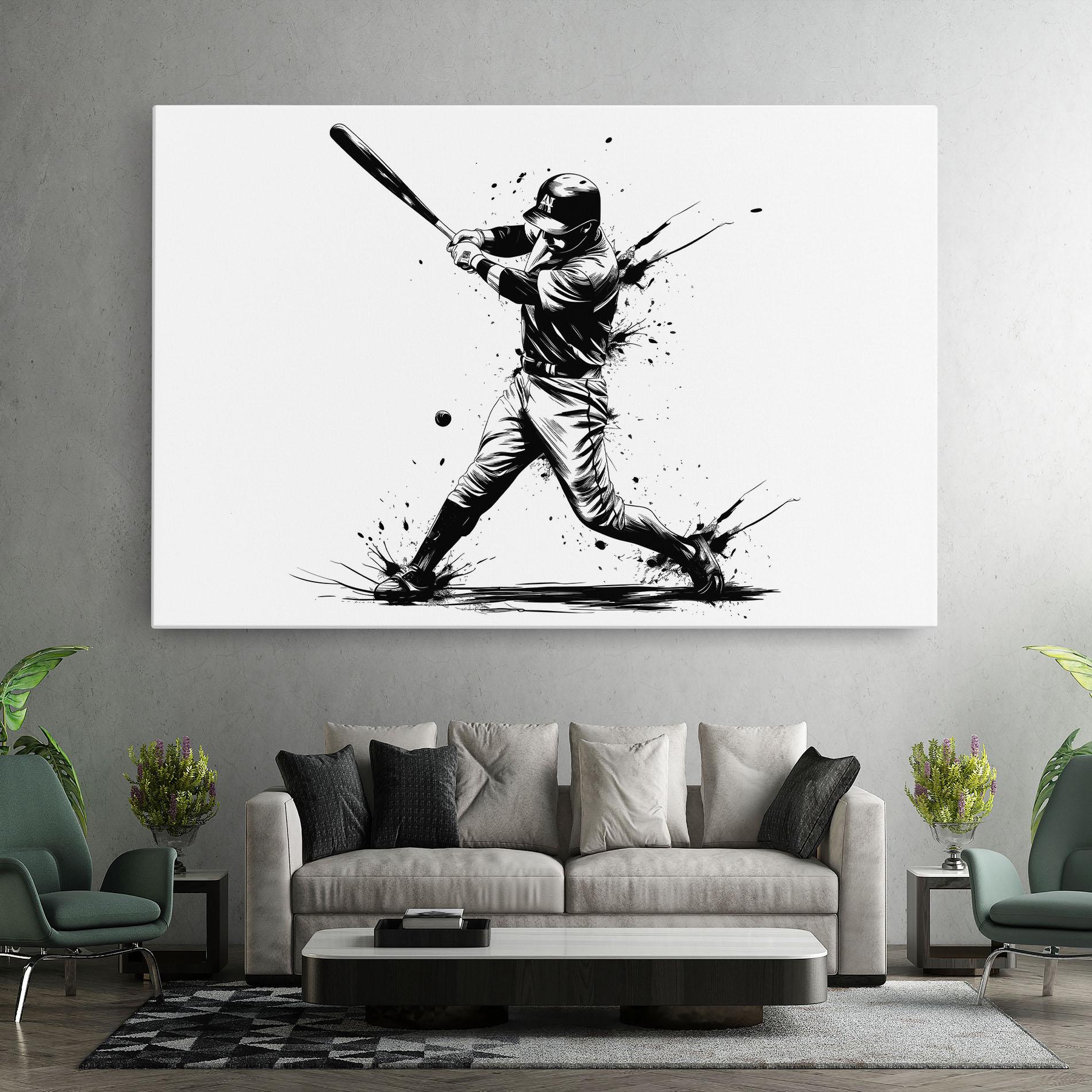 Leinwandbild Baseball Splash mockup 7