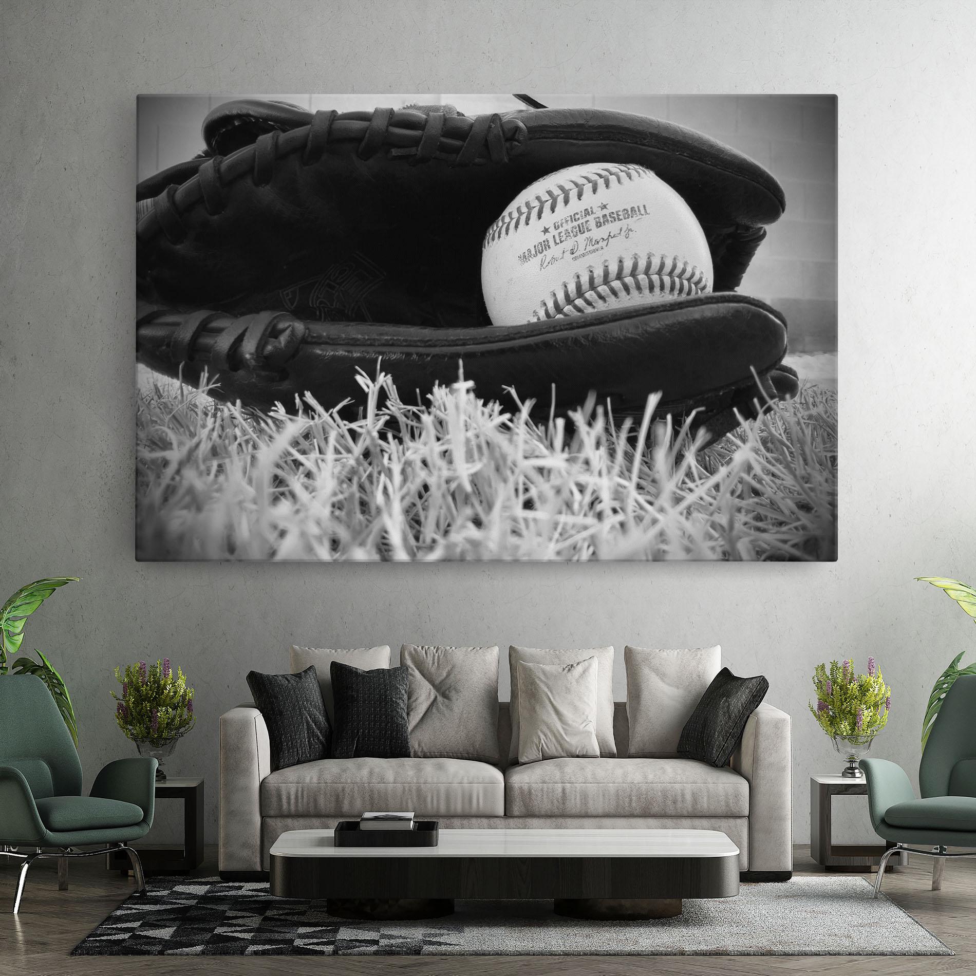 Leinwandbild Black Baseball Glove mockup 7