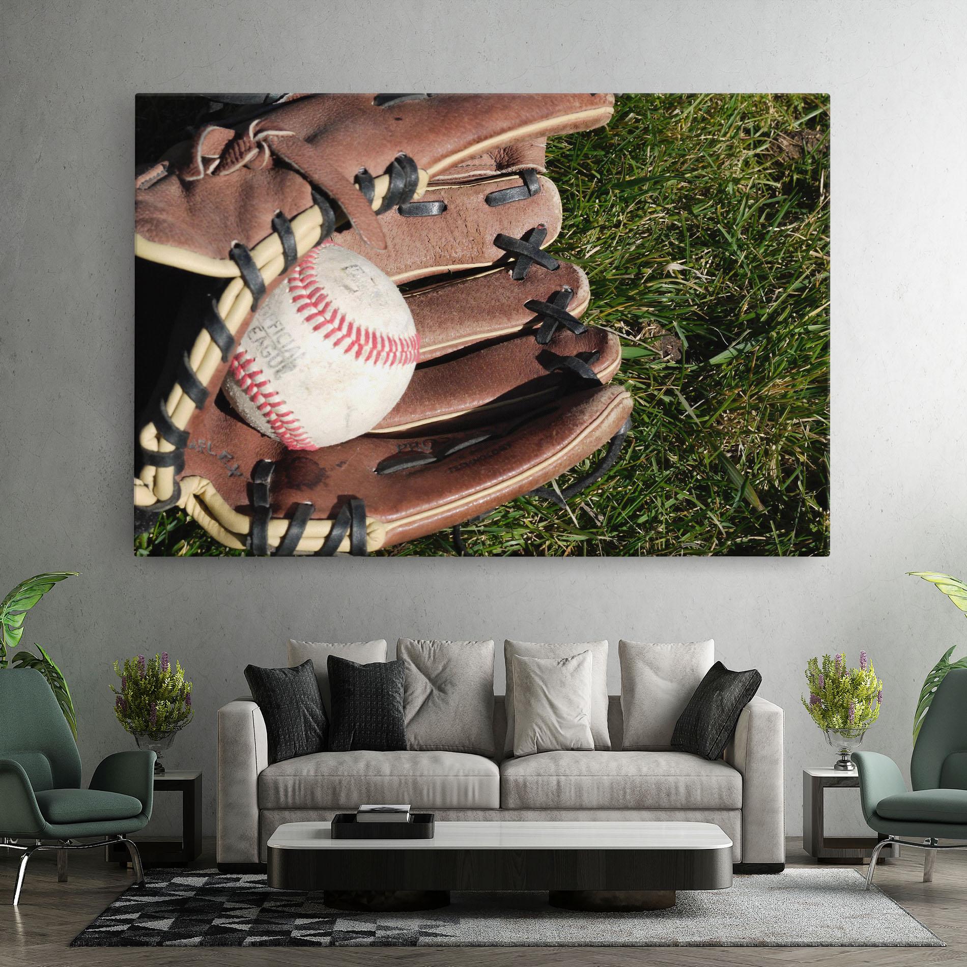 Leinwandbild Brown Baseball Glove mockup 7