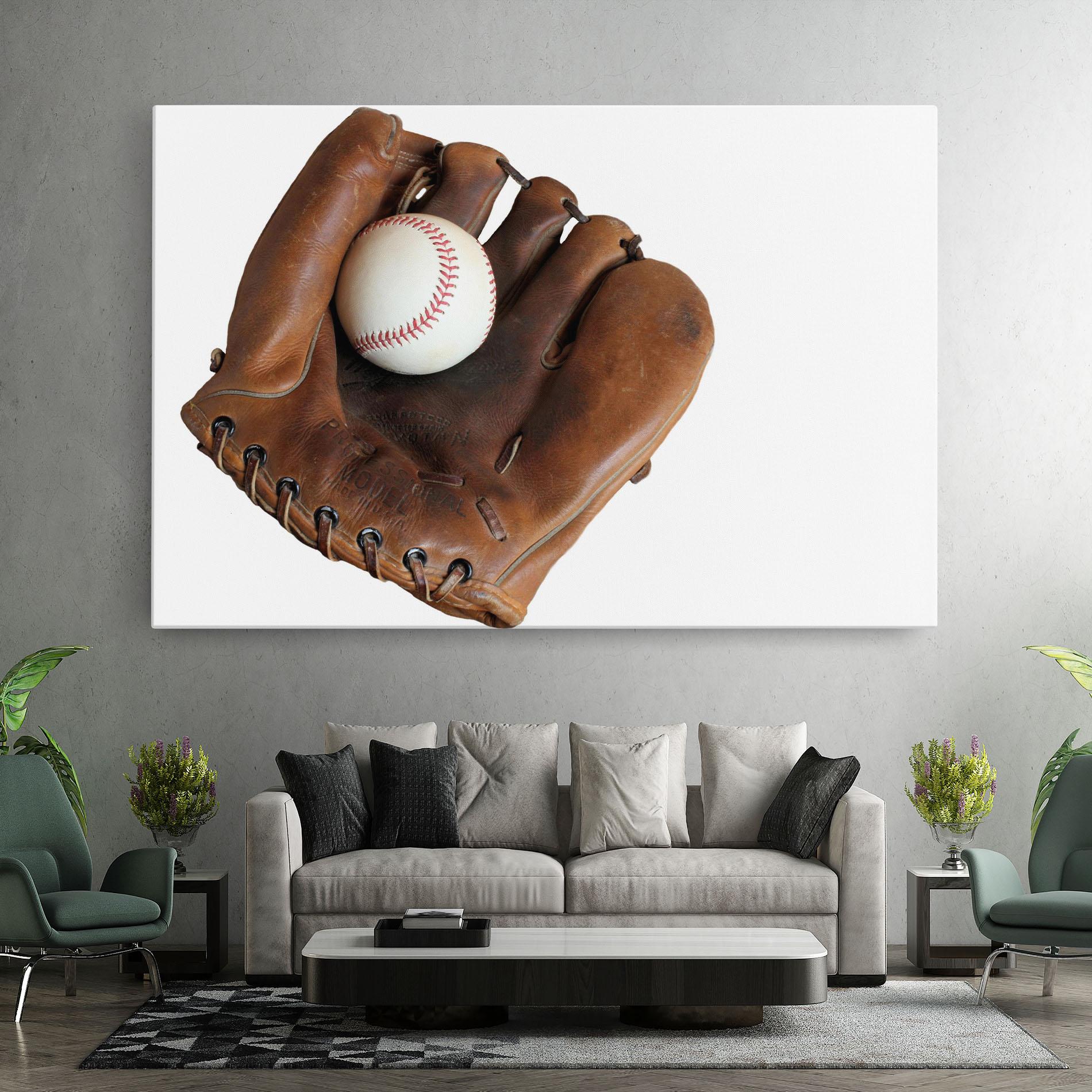 Leinwandbild Holding Baseball Ball mockup 7
