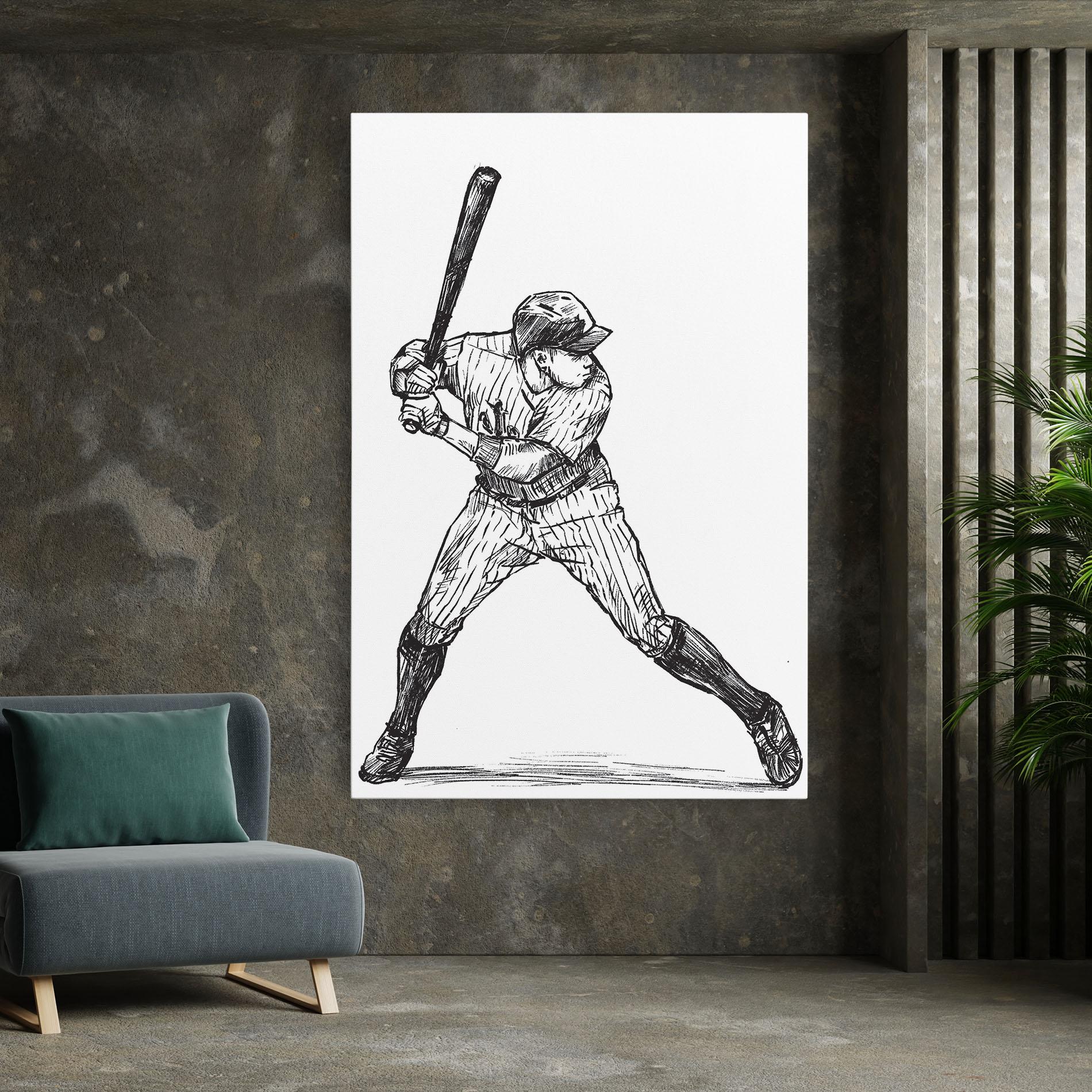 Leinwandbild Baseball Play mockup 7