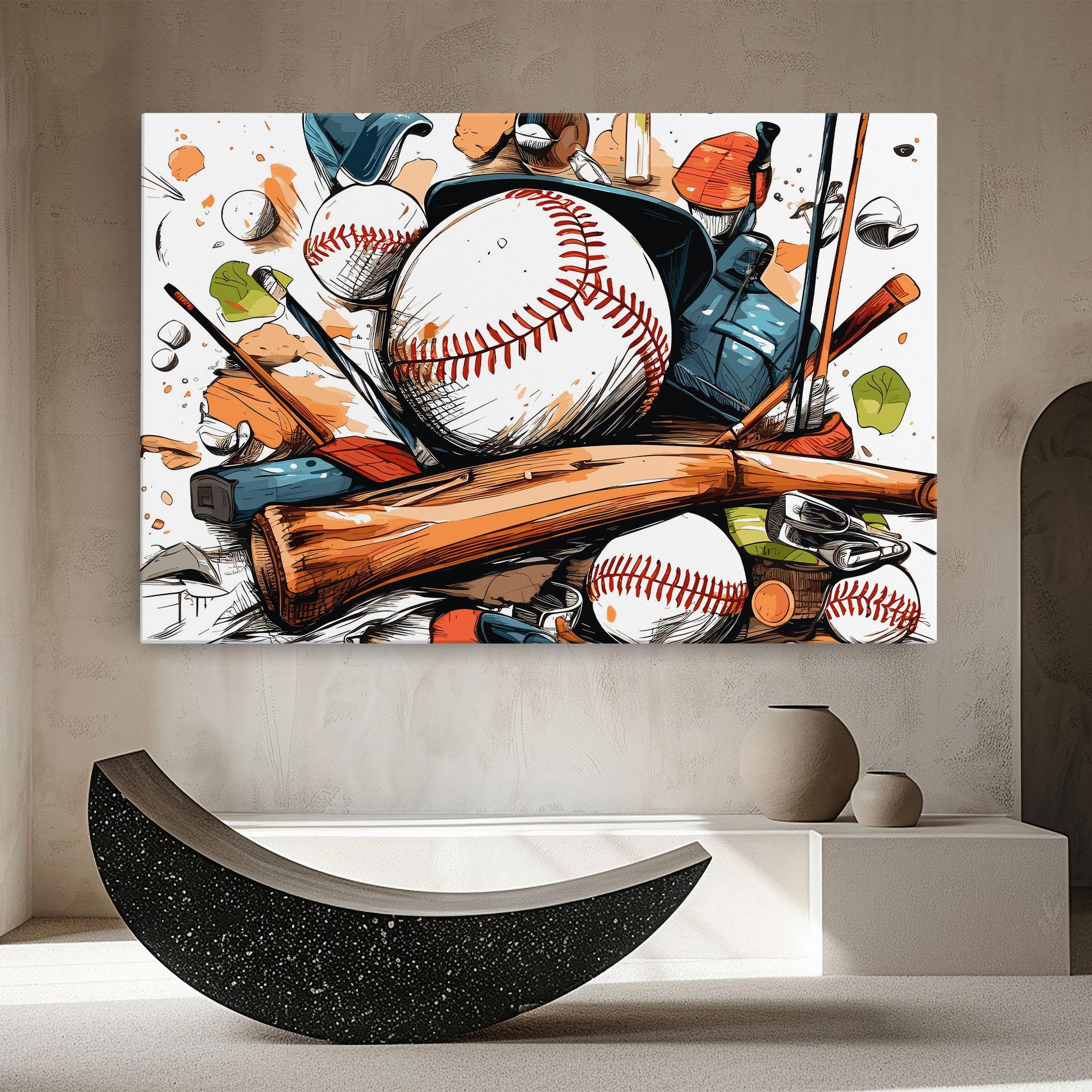 Leinwandbild Baseball Trash mockup 8
